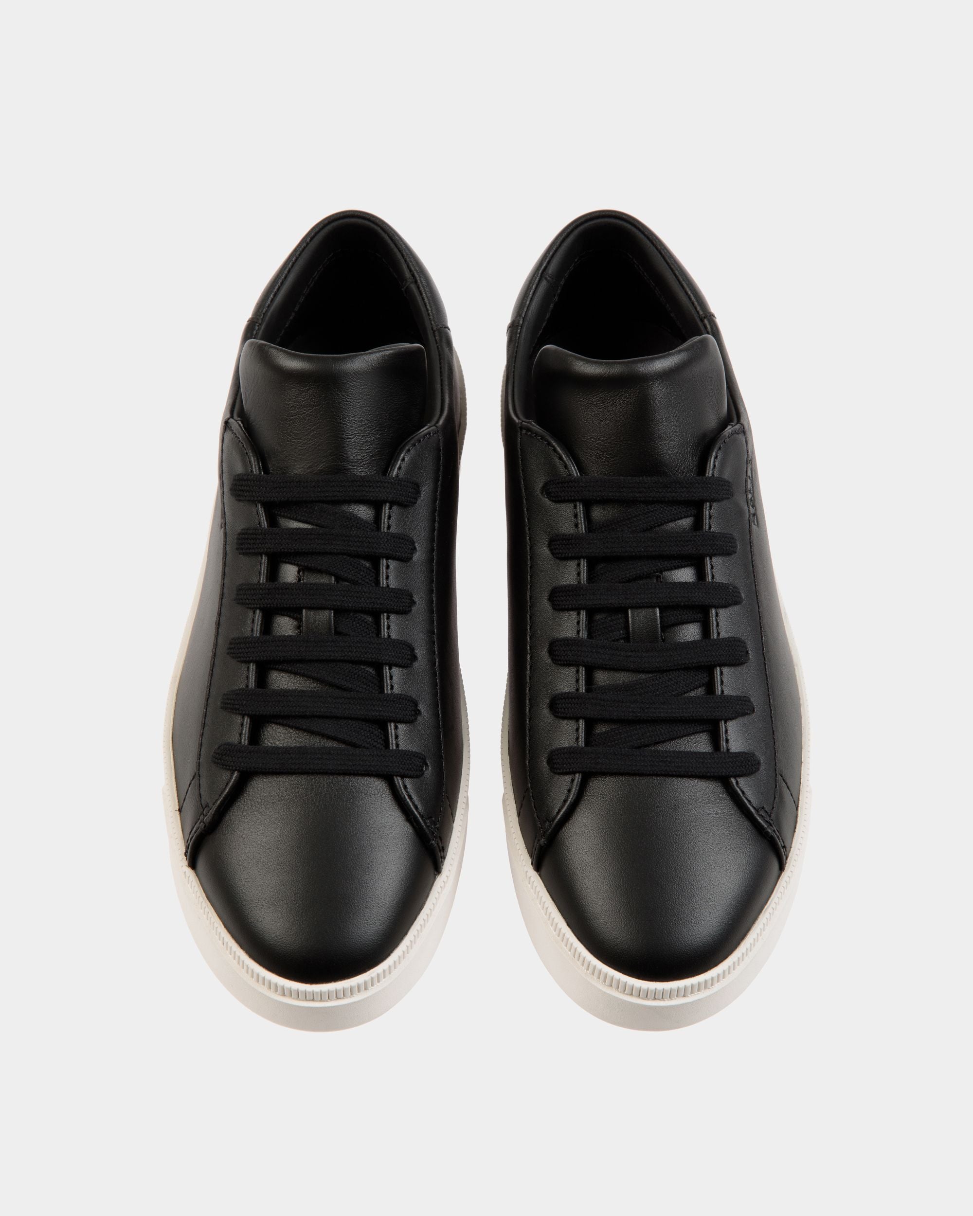 Sneaker Raise In Pelle Nera - Donna - Bally - 04