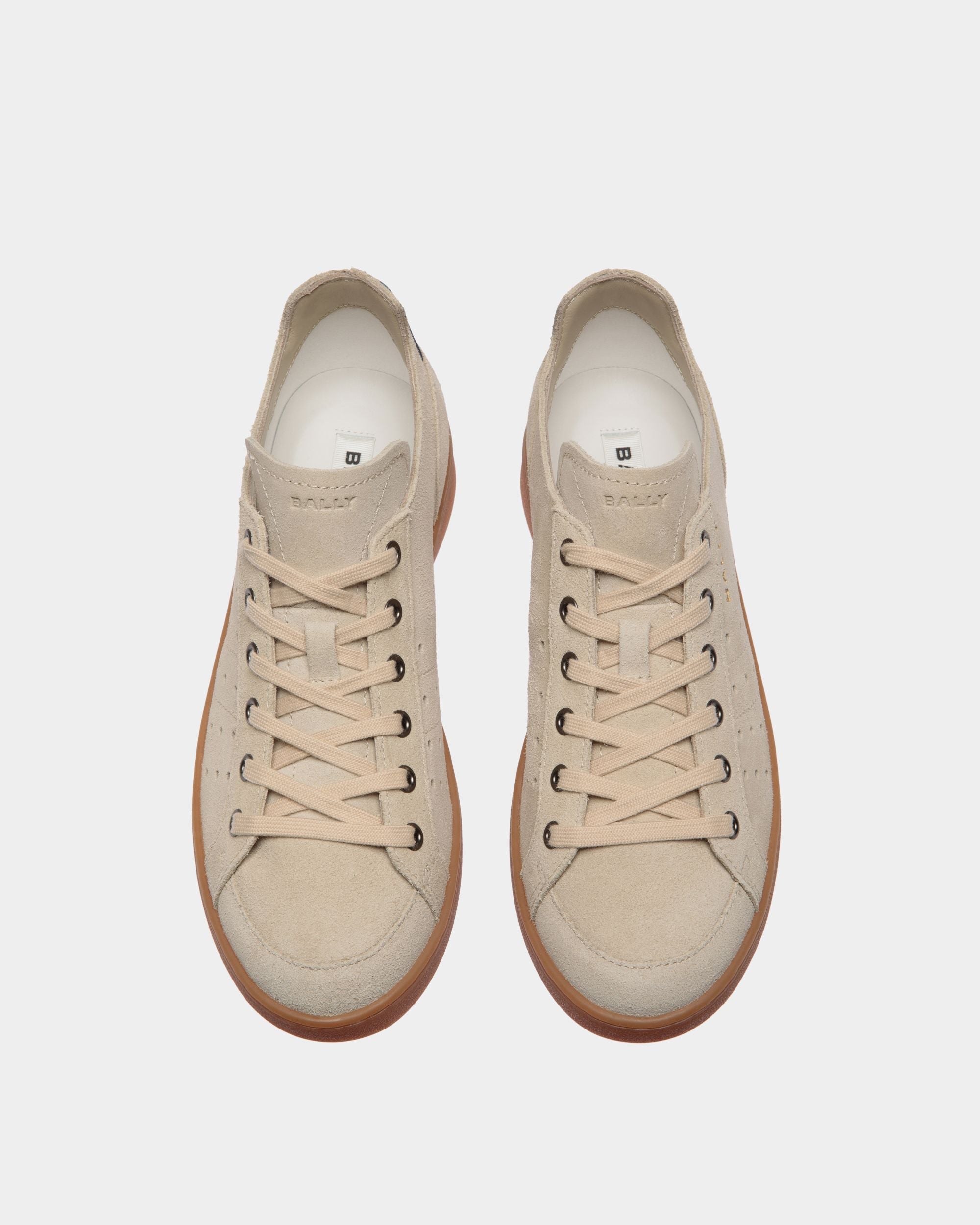 Tennis Sneaker Aus Veloursleder In Champagner - Damen - Bally - 04