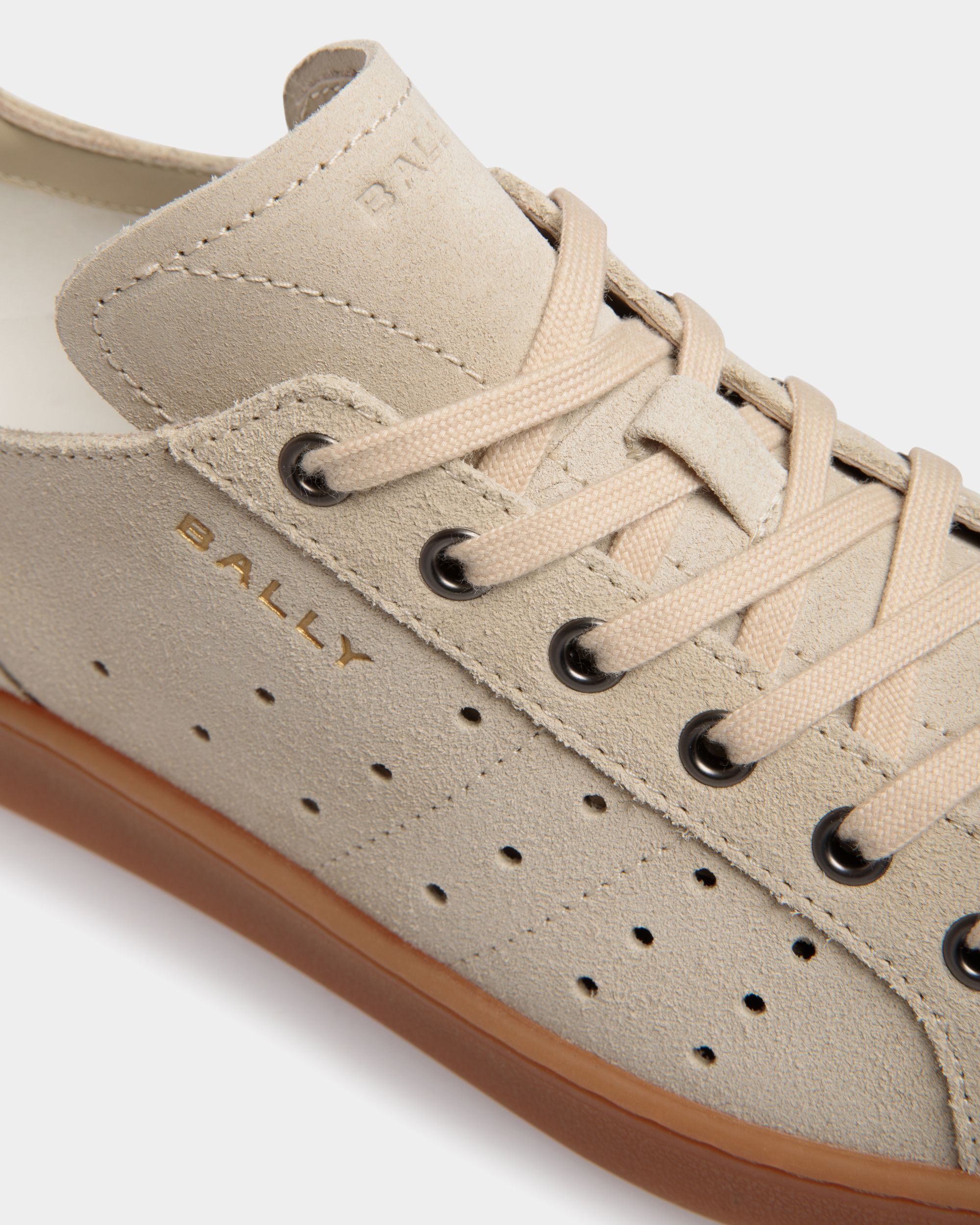 Tennis Sneaker Aus Veloursleder In Champagner - Damen - Bally - 05