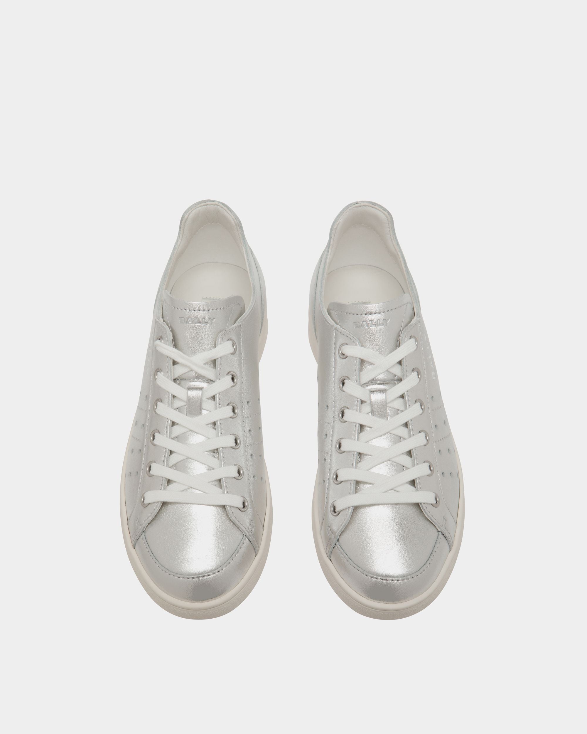 Tennis Sneaker In White Leather - Femme - Bally - 04