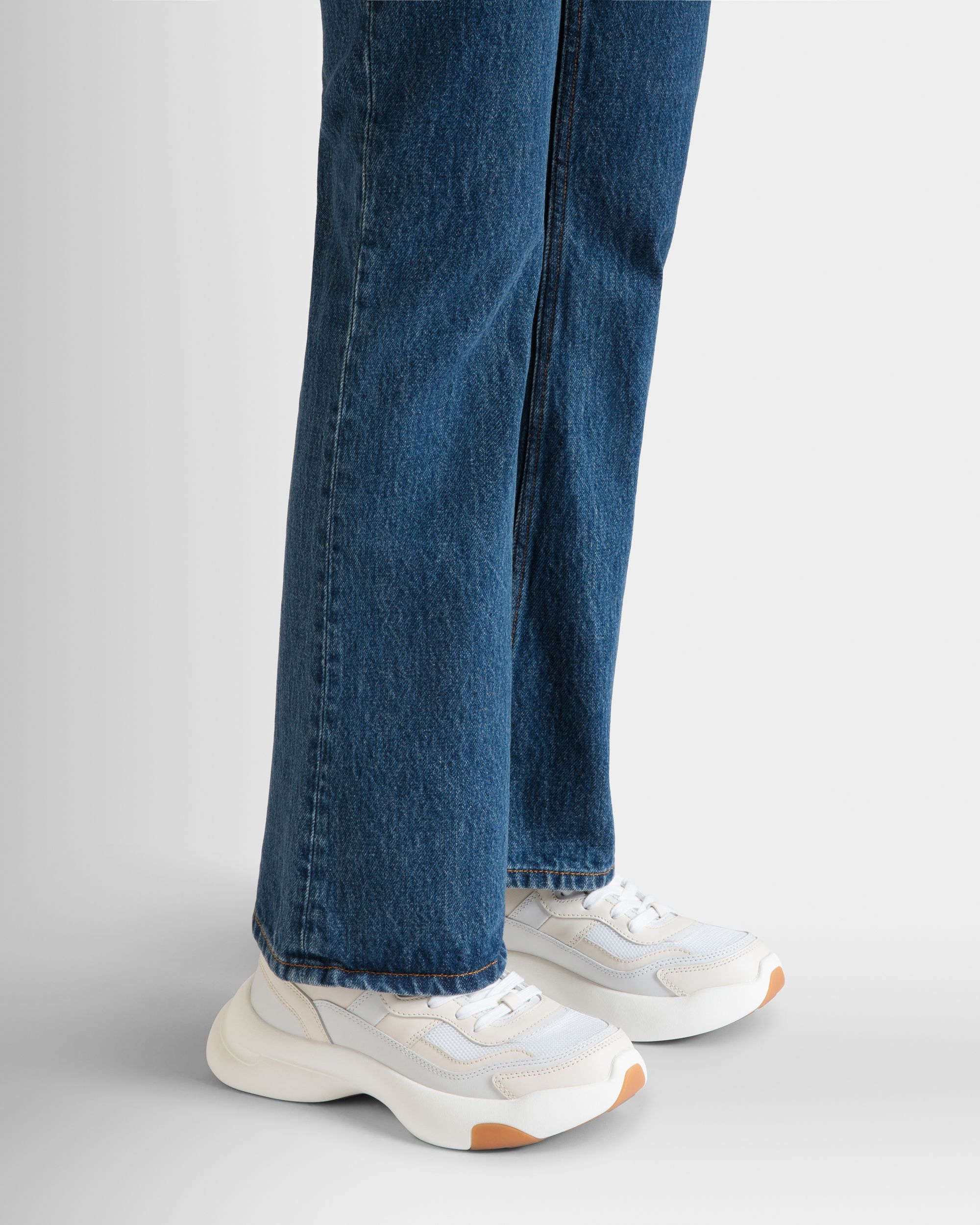 Dune Sneaker in White Leather - Women's - Bally - 02