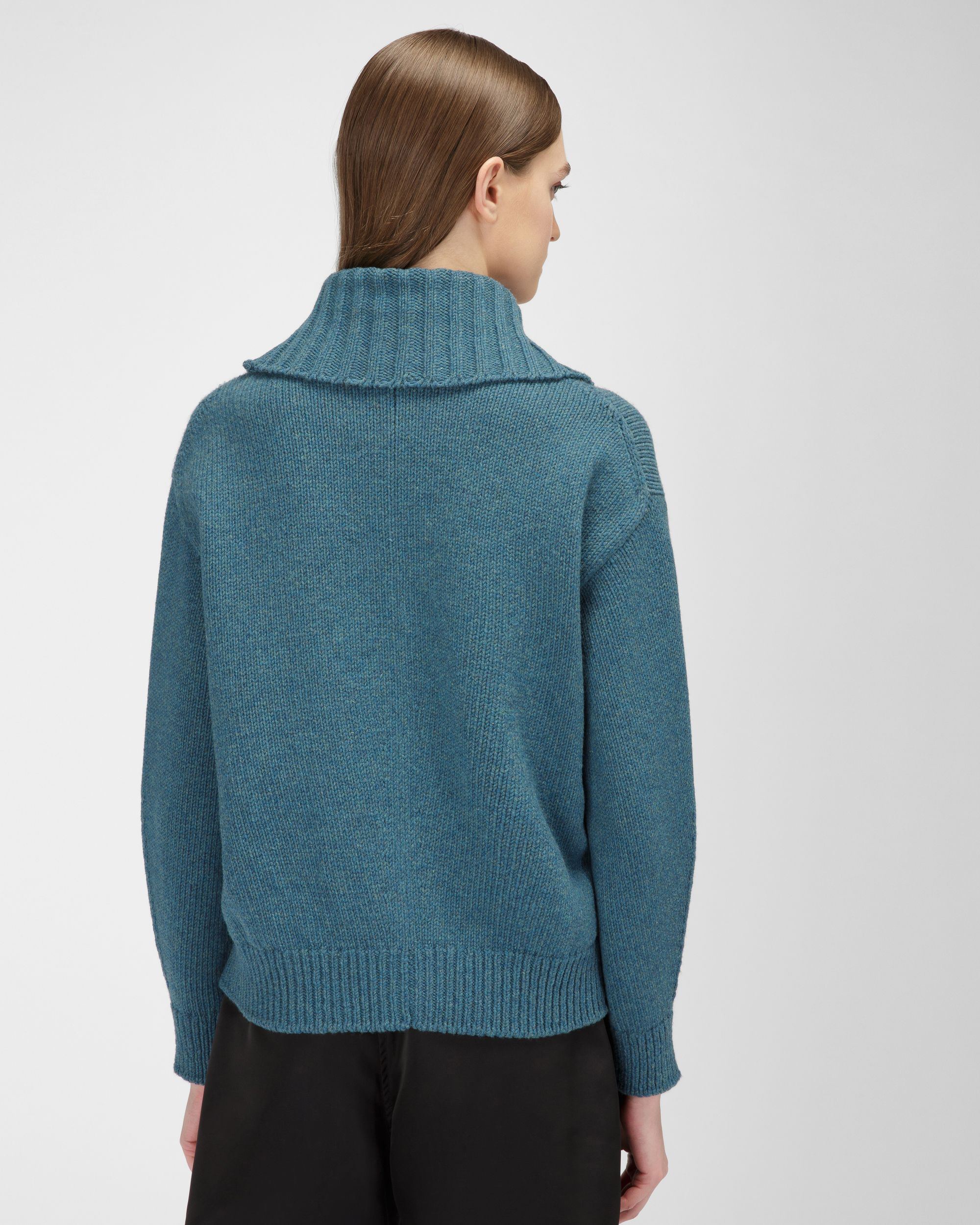 Damenpullover Aus Wolle In Grün - Damen - Bally - 03