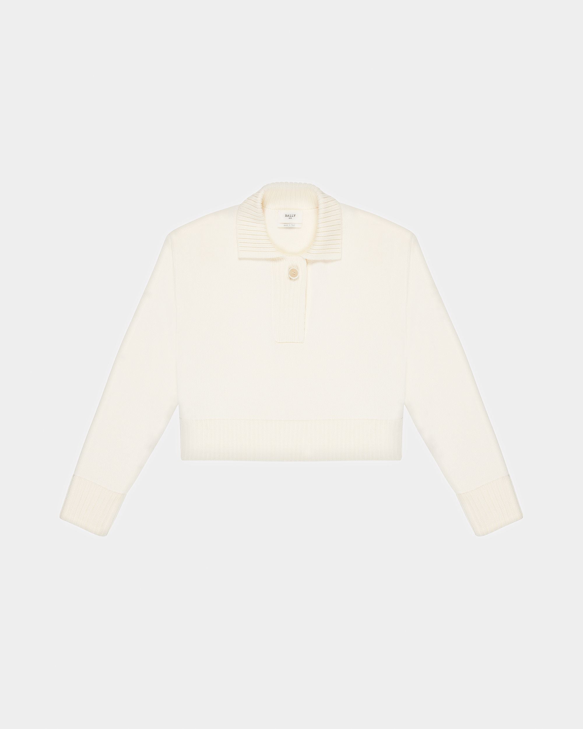 Polo En Maille De Coton Ivoire - Femme - Bally - 01