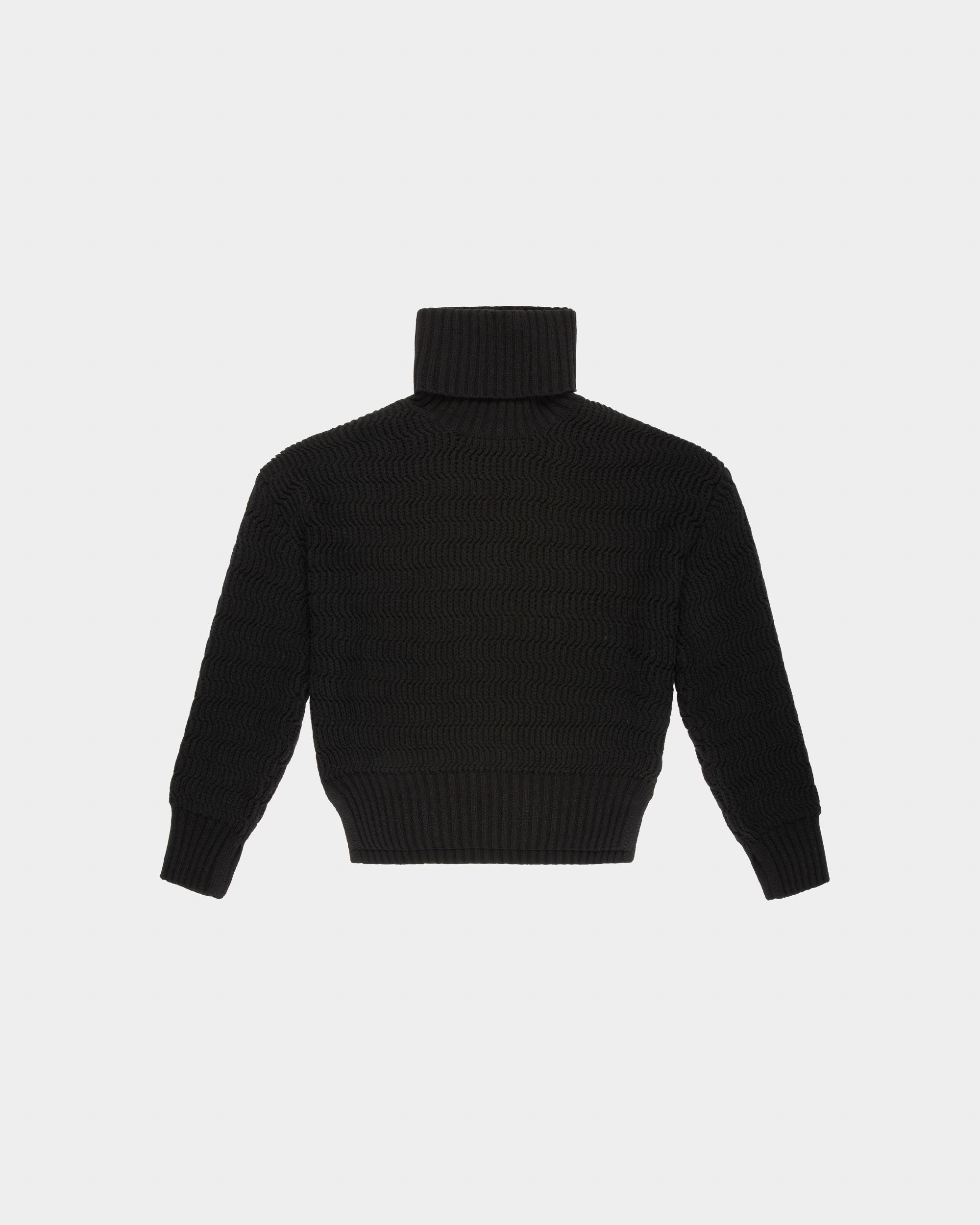 Pull À Col Roulé En Laine Et Cachemire Noir - Femme - Bally - 01