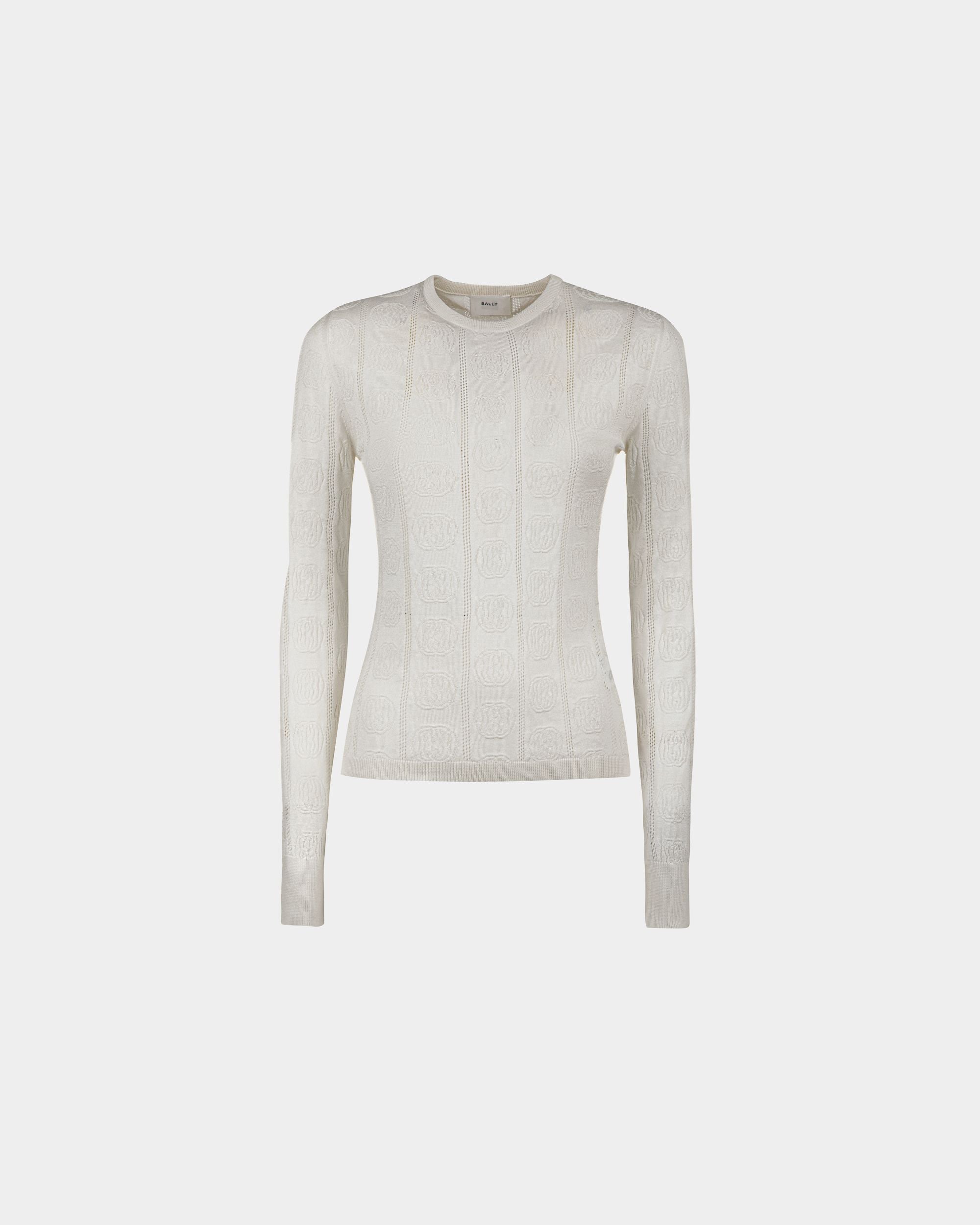 Rundhals-Top Aus Seidenmischung In Beige - Damen - Bally - 01