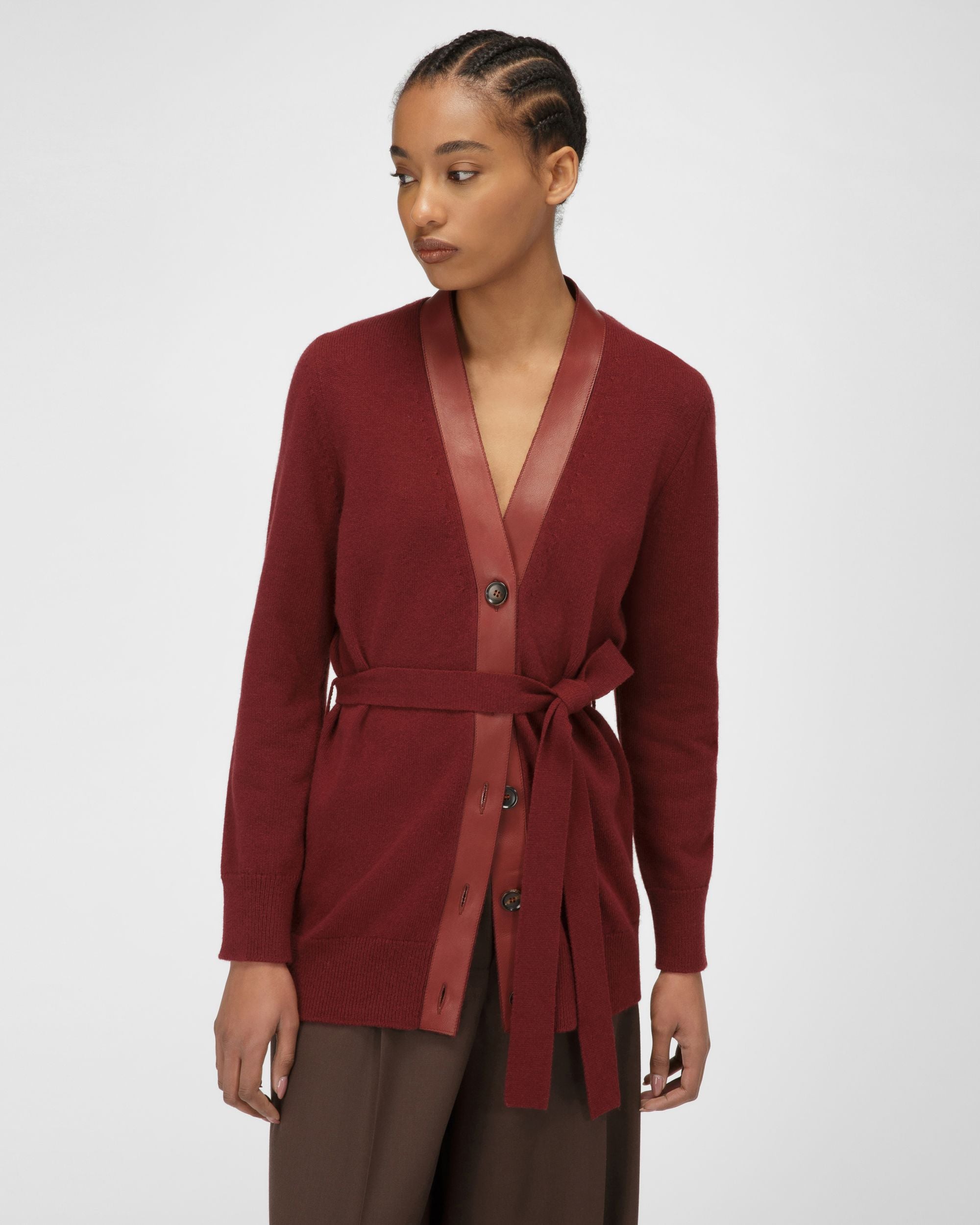 Cardigan Aus Traditionsroter Wolle - Damen - Bally - 01