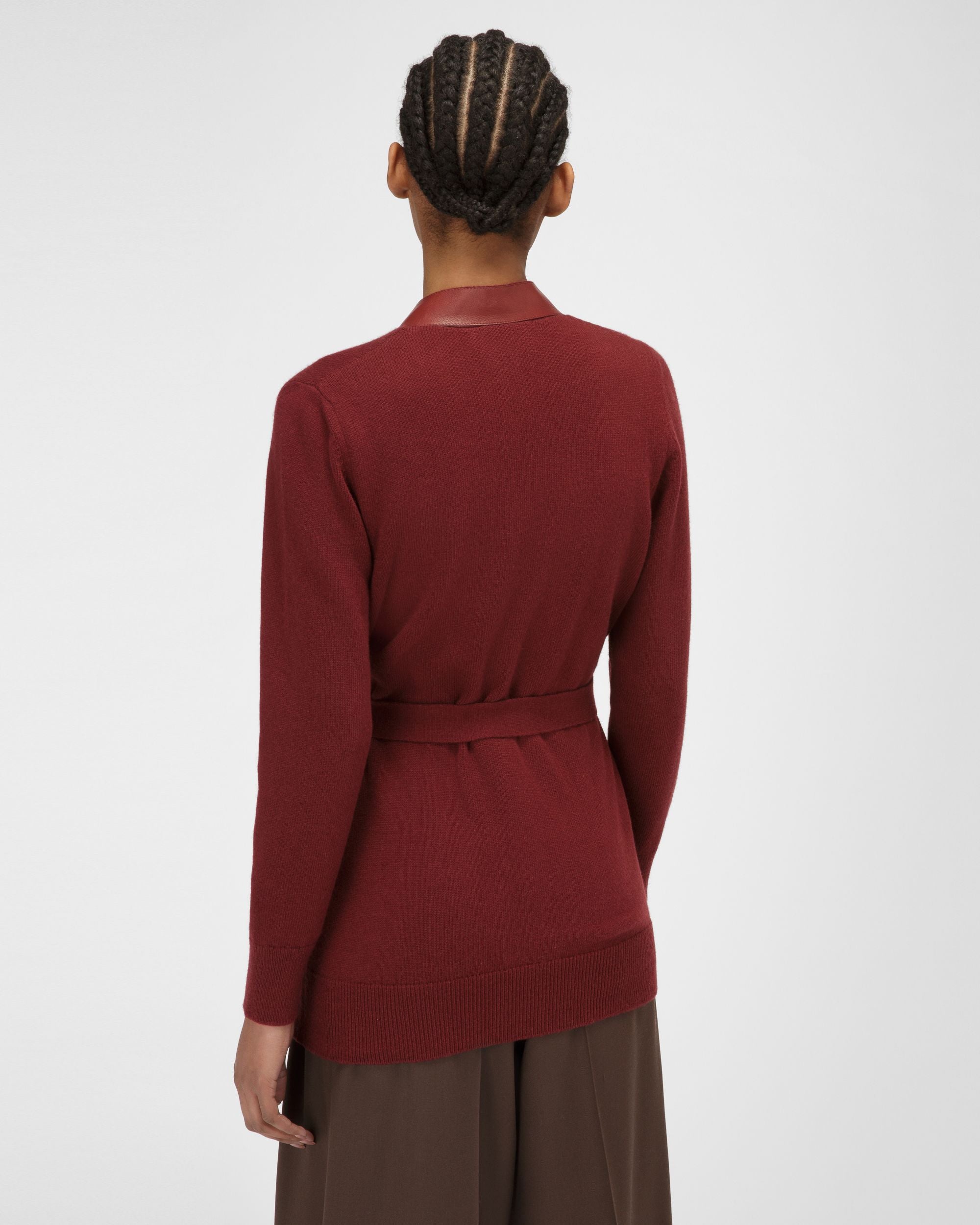 Cardigan Aus Traditionsroter Wolle - Damen - Bally - 03