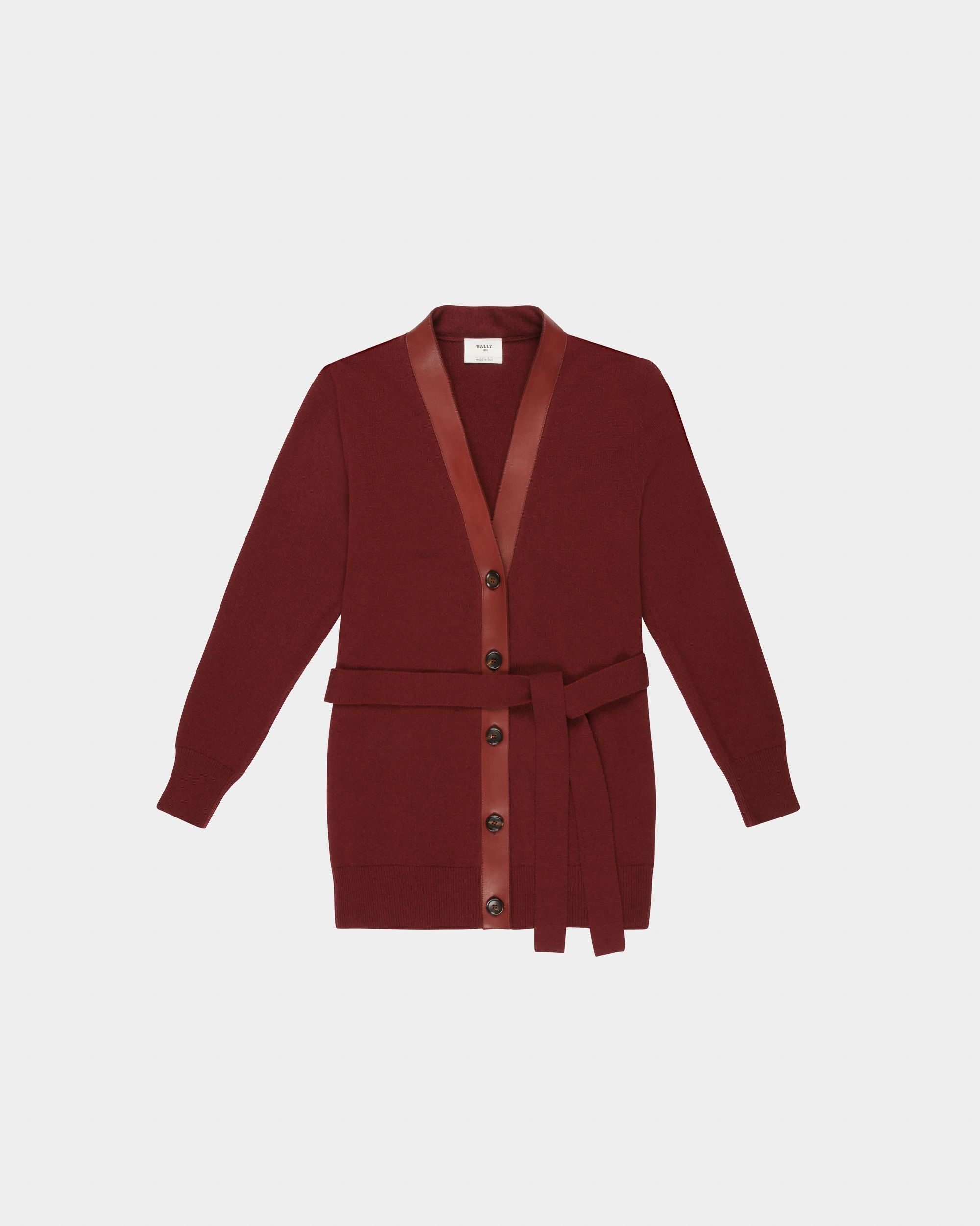 Cardigan Aus Traditionsroter Wolle - Damen - Bally - 04
