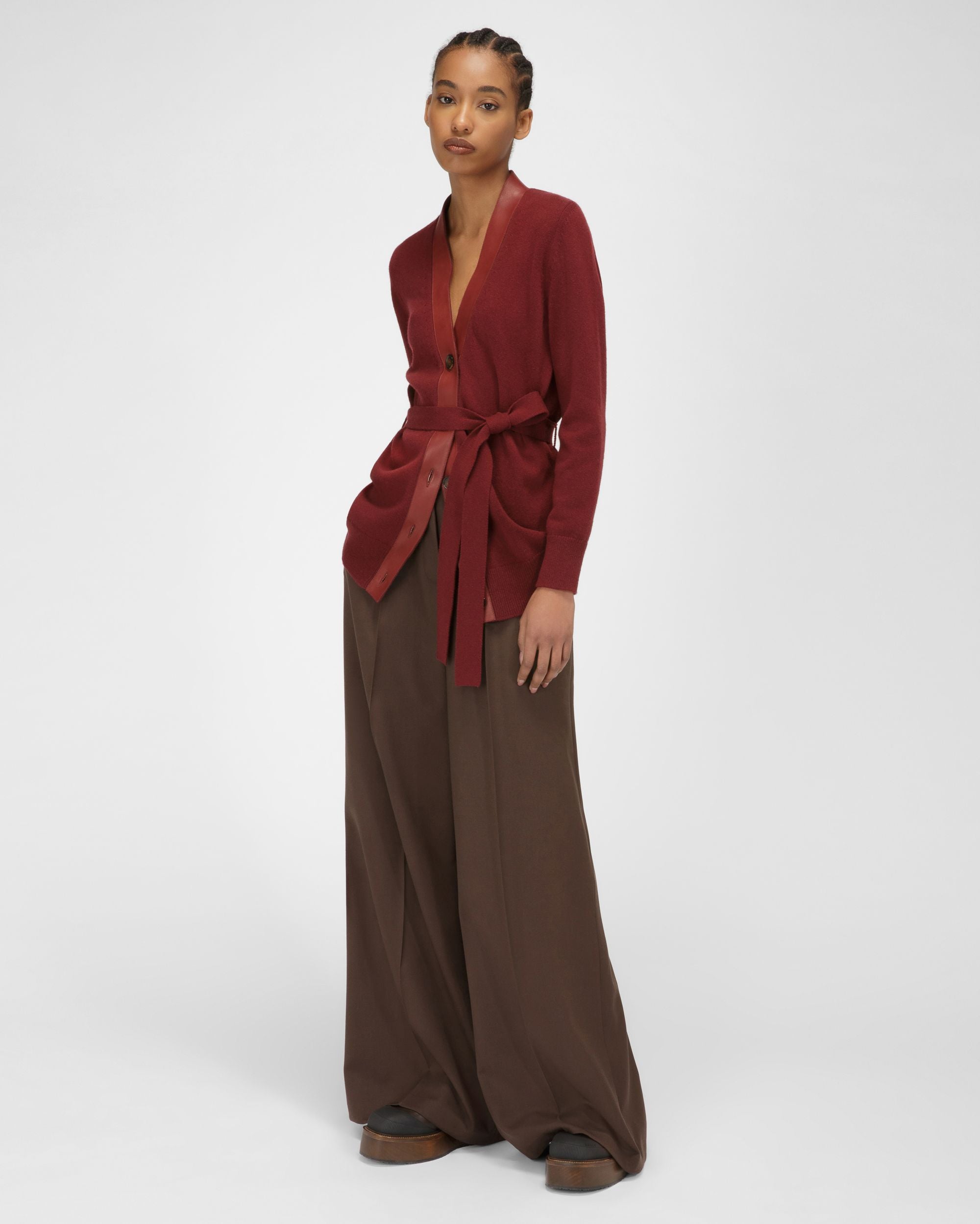 Cardigan Aus Traditionsroter Wolle - Damen - Bally - 05
