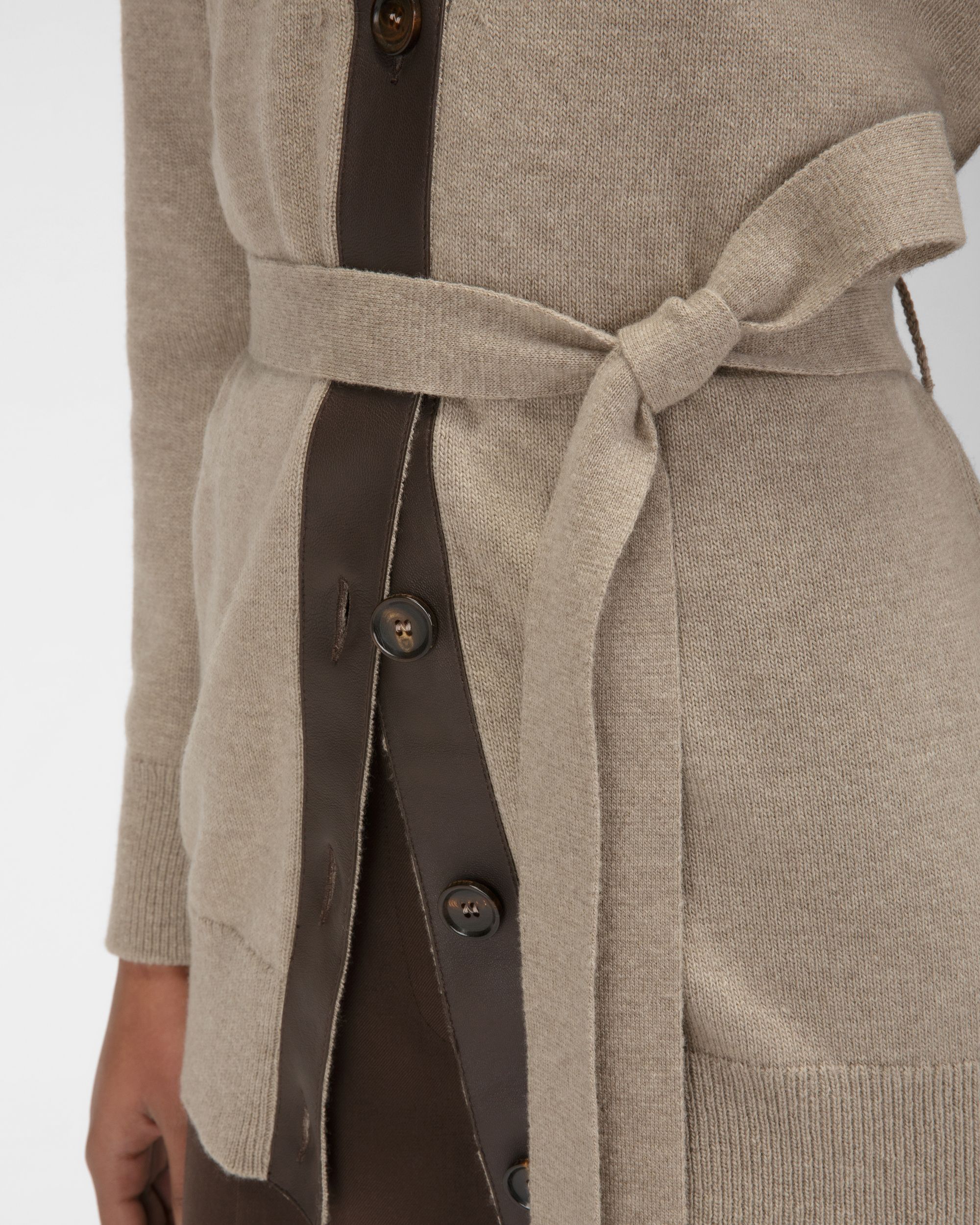 Cardigan En Laine Beige - Femme - Bally - 02