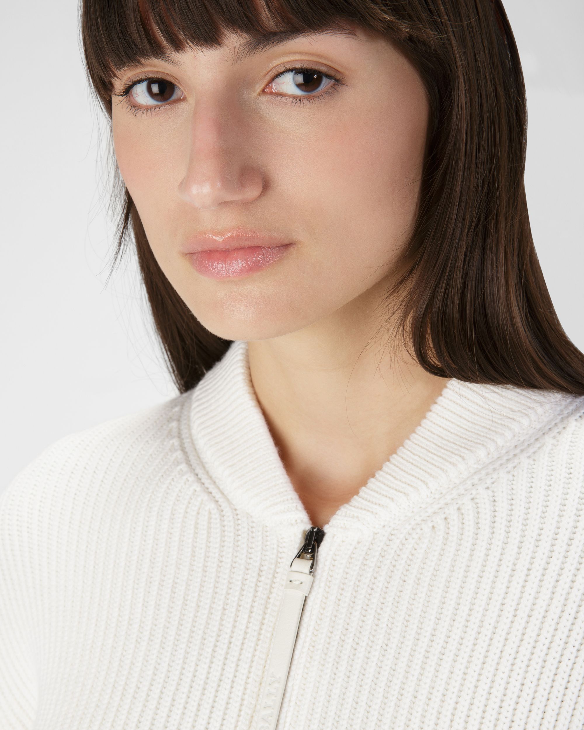 Jacke Aus Elfenbeinfarbener Wolle - Damen - Bally - 02