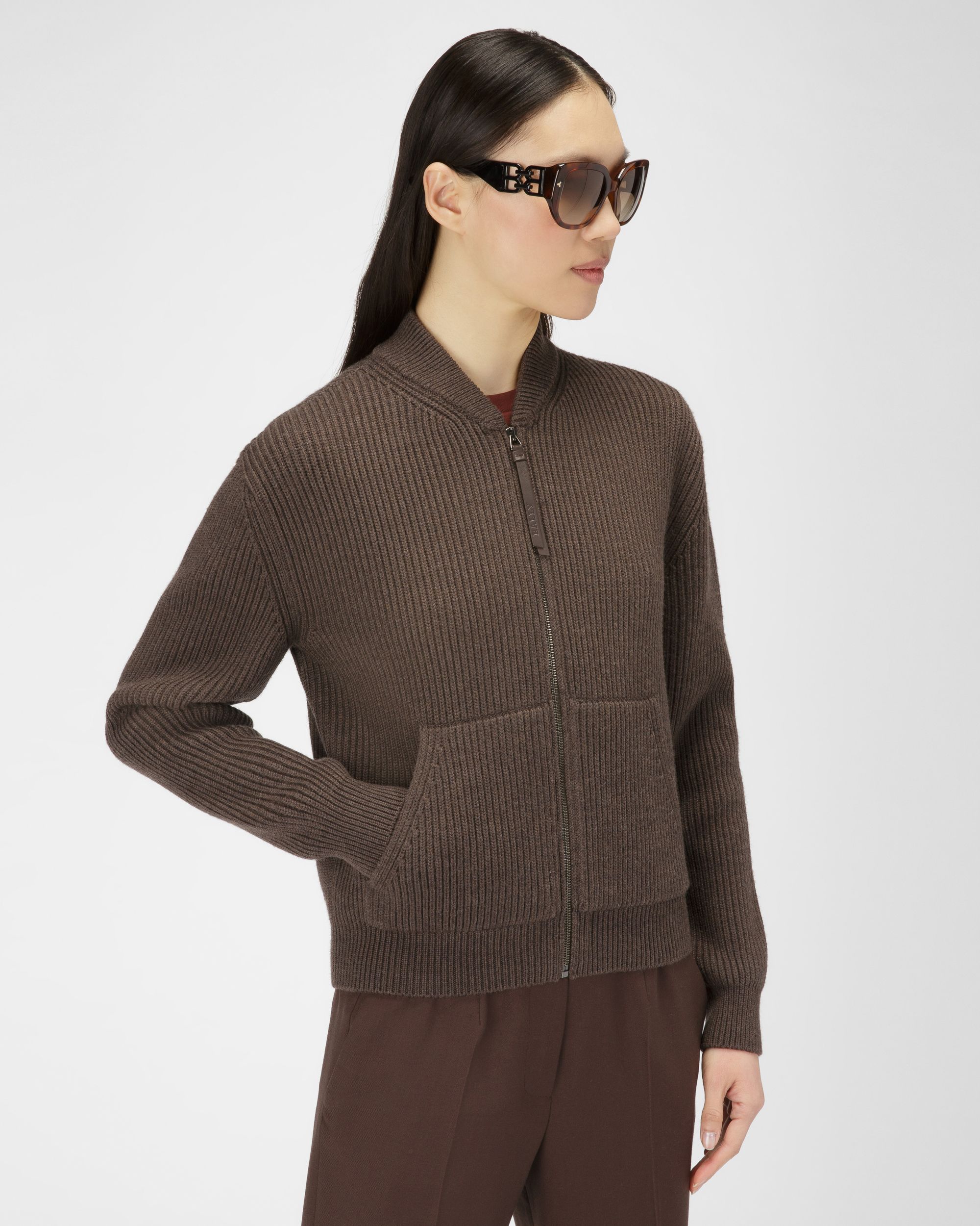 Jacke Aus Militärgrüner Wolle - Damen - Bally - 01