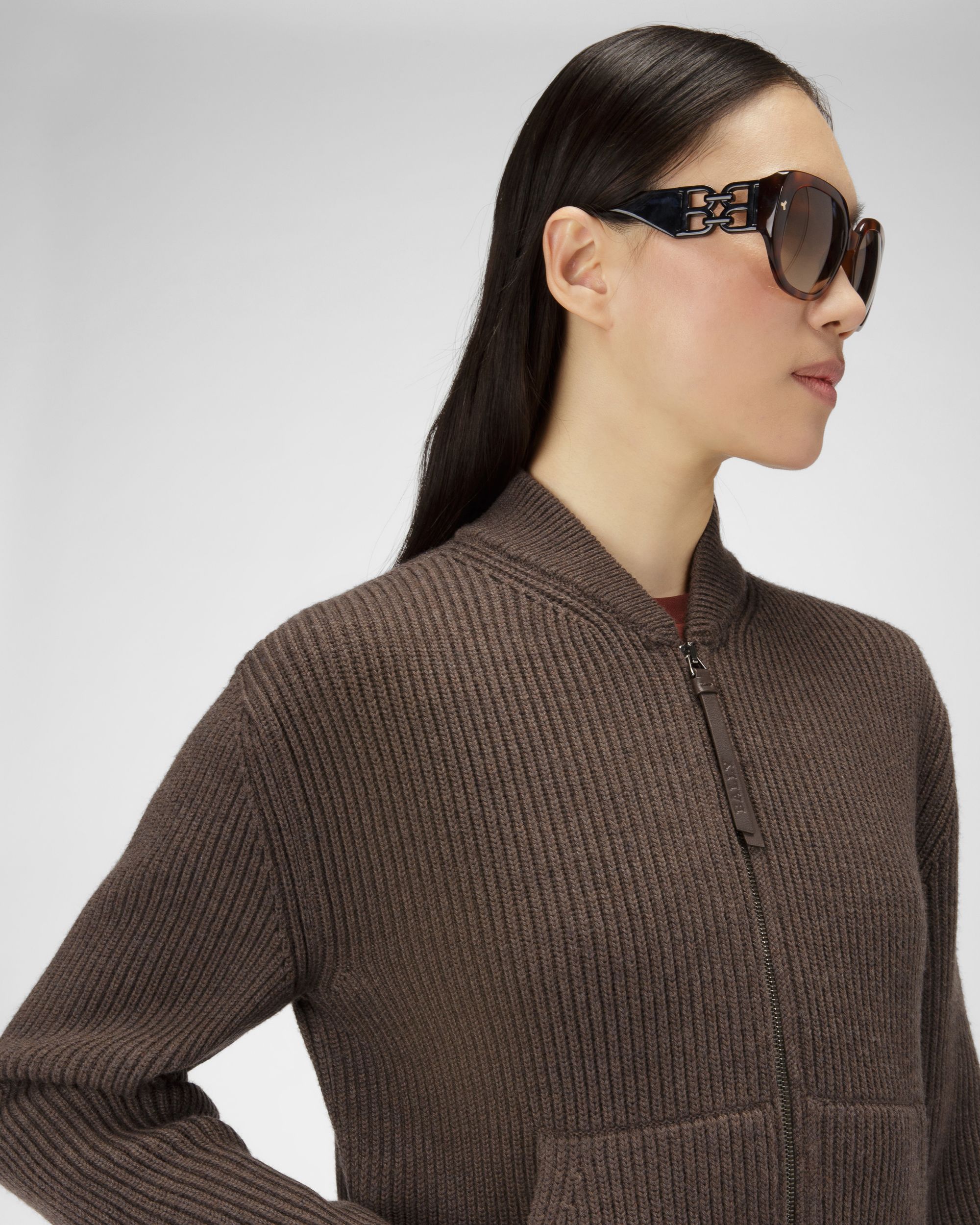 Jacke Aus Militärgrüner Wolle - Damen - Bally - 02