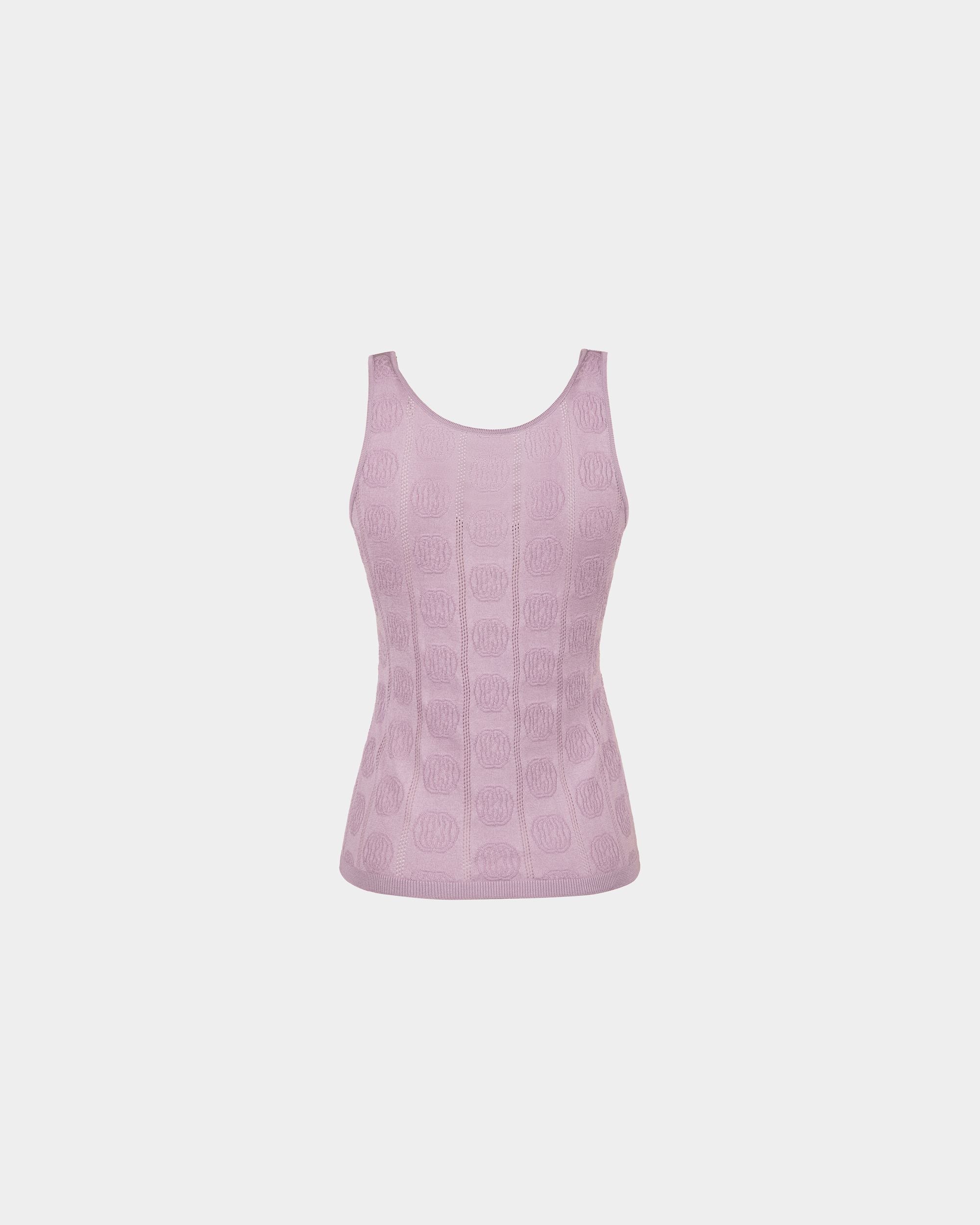 Tank Top In A Lilac Silk Blend - Women's - Bally - 07
