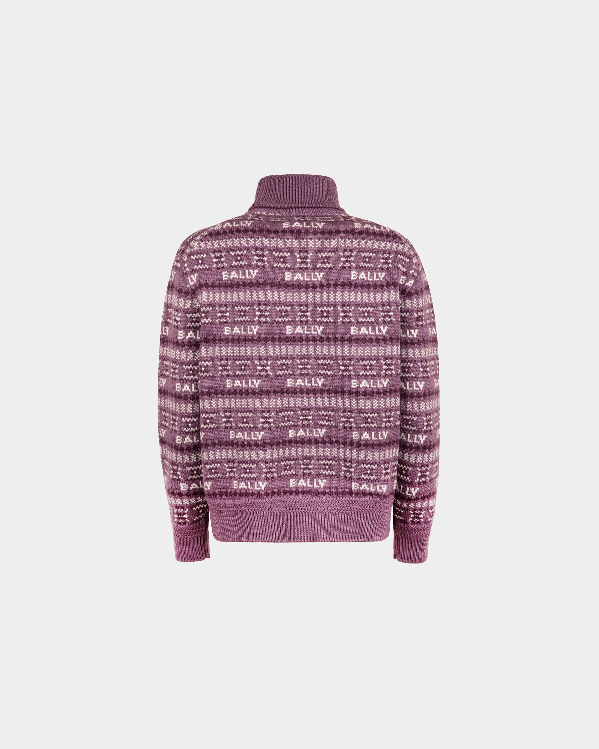Pull À Col Roulé En Laine Violette - Femme - Bally - 07