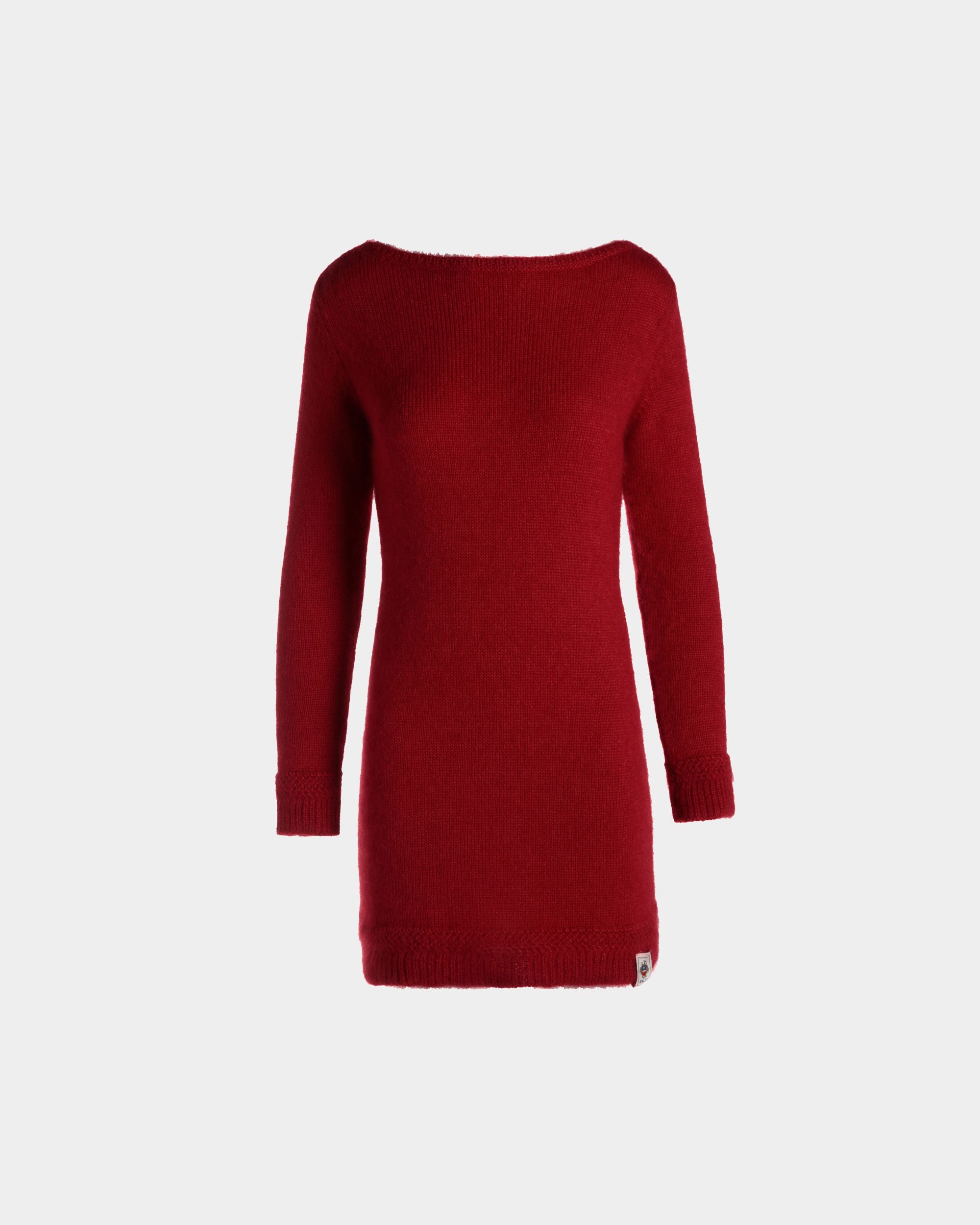 Kurzes Kleid In Candy Red Aus Mohair Und Seide - Damen - Bally - 01