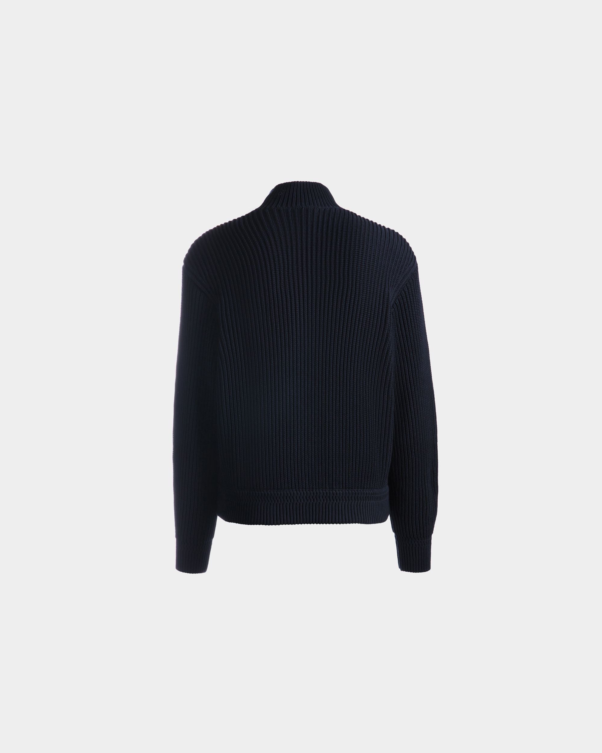 Rollkragenpullover Aus Baumwolle In Navy Blue - Damen - Bally - 07