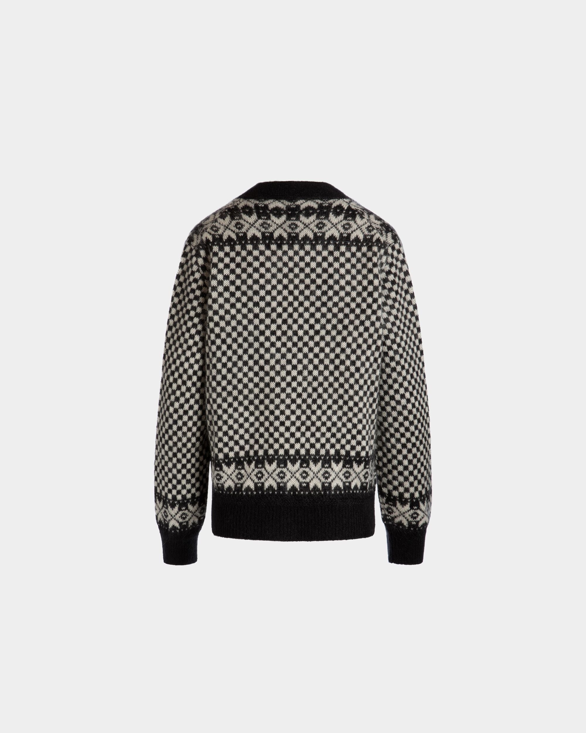 Cardigan In Black And White Mohair And Silk - Women's - Bally - 07