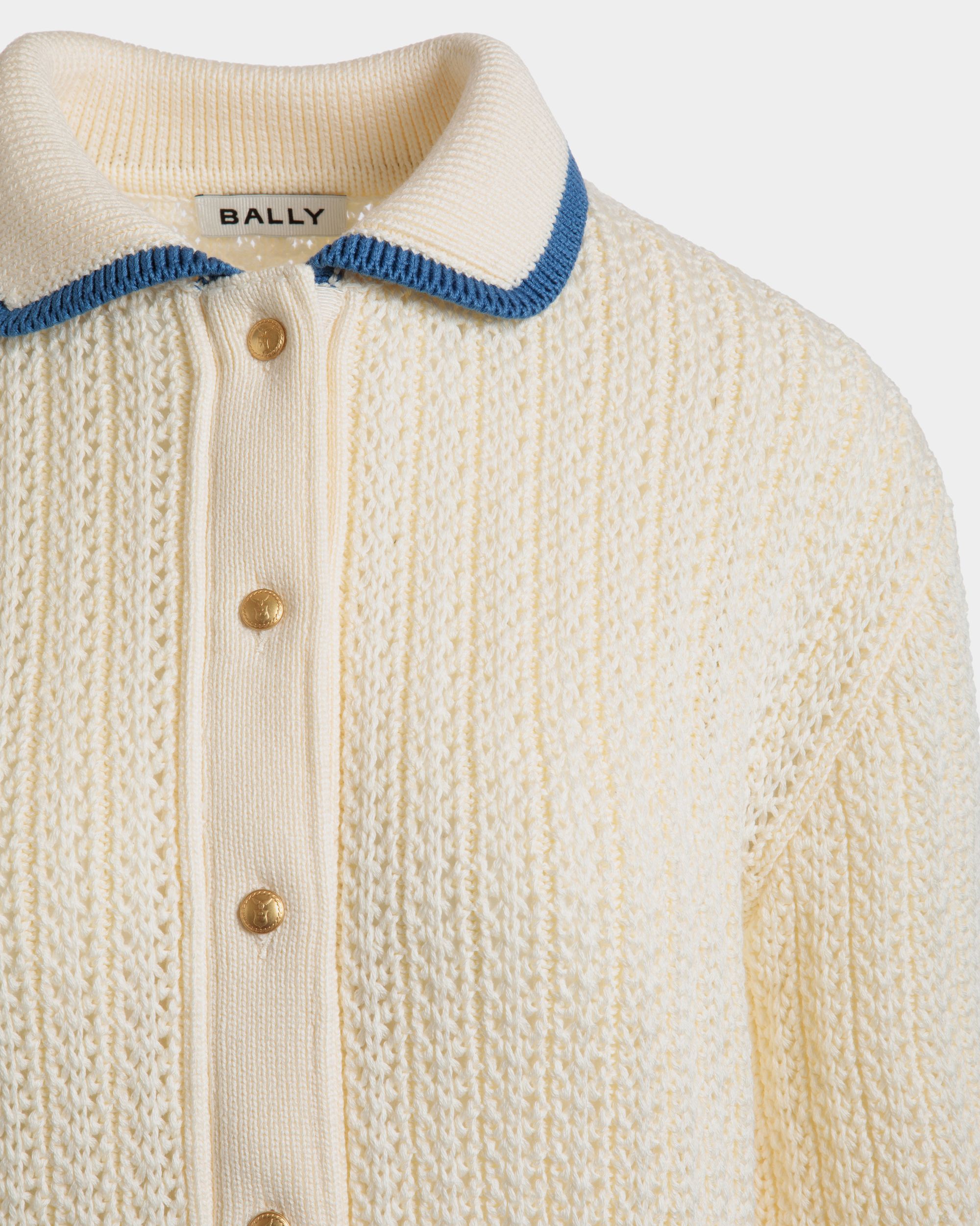 Cardigan En Coton Ivoire - Femme - Bally - 04