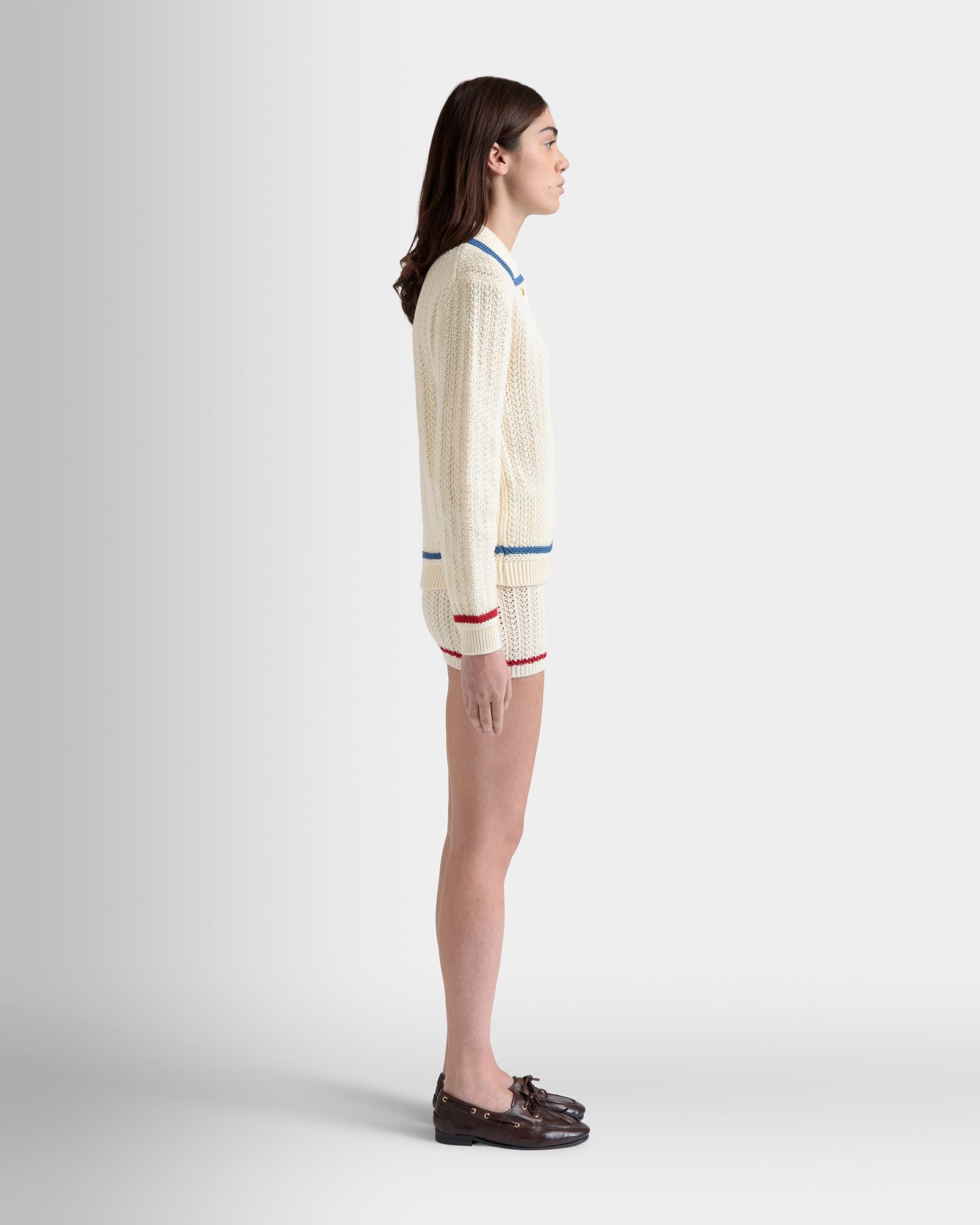 Cardigan En Coton Ivoire - Femme - Bally - 05