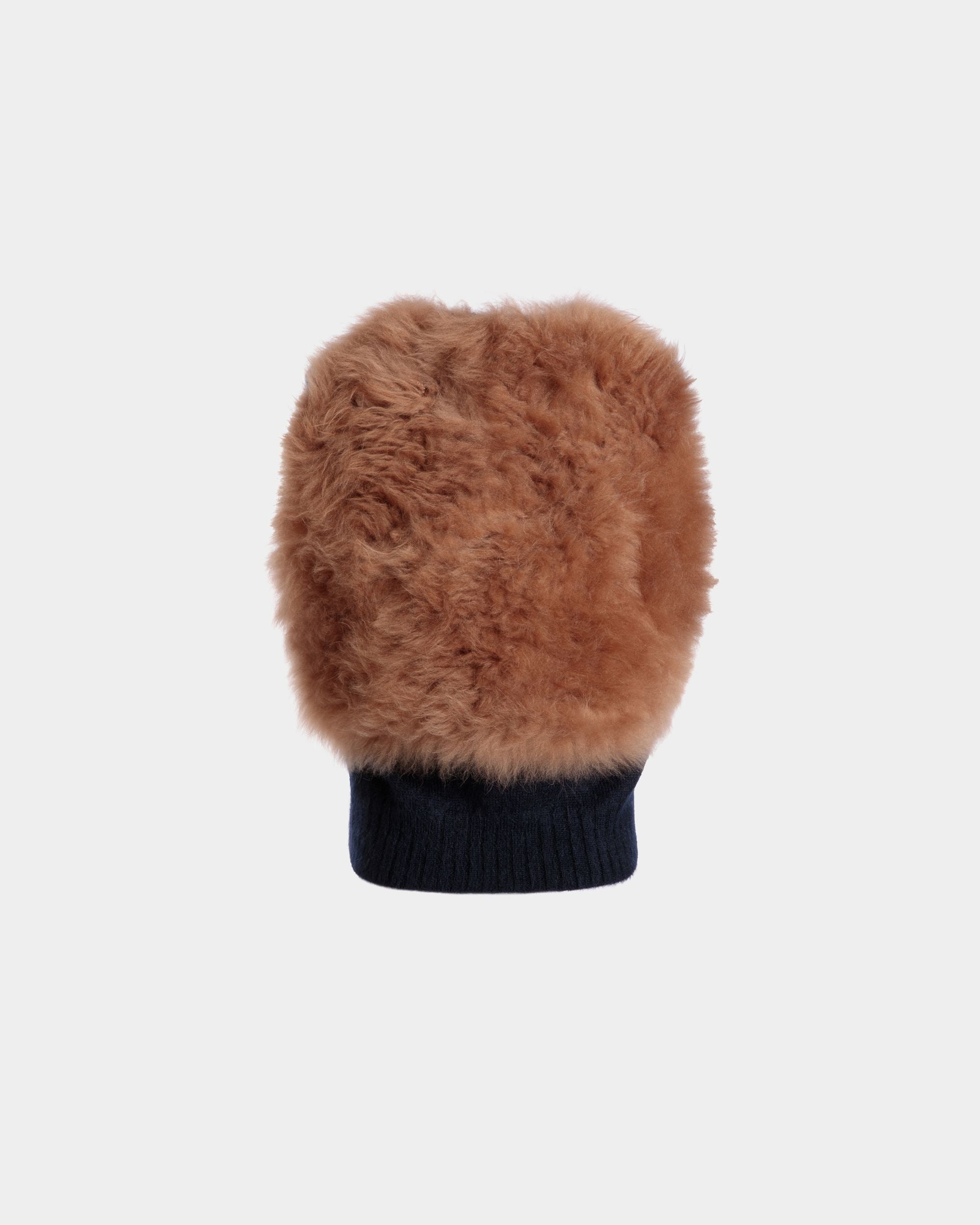 Gilet In Mohair Lavorato A Maglia E Seta Navy Blue E Praline Beige - Donna - Bally - 07