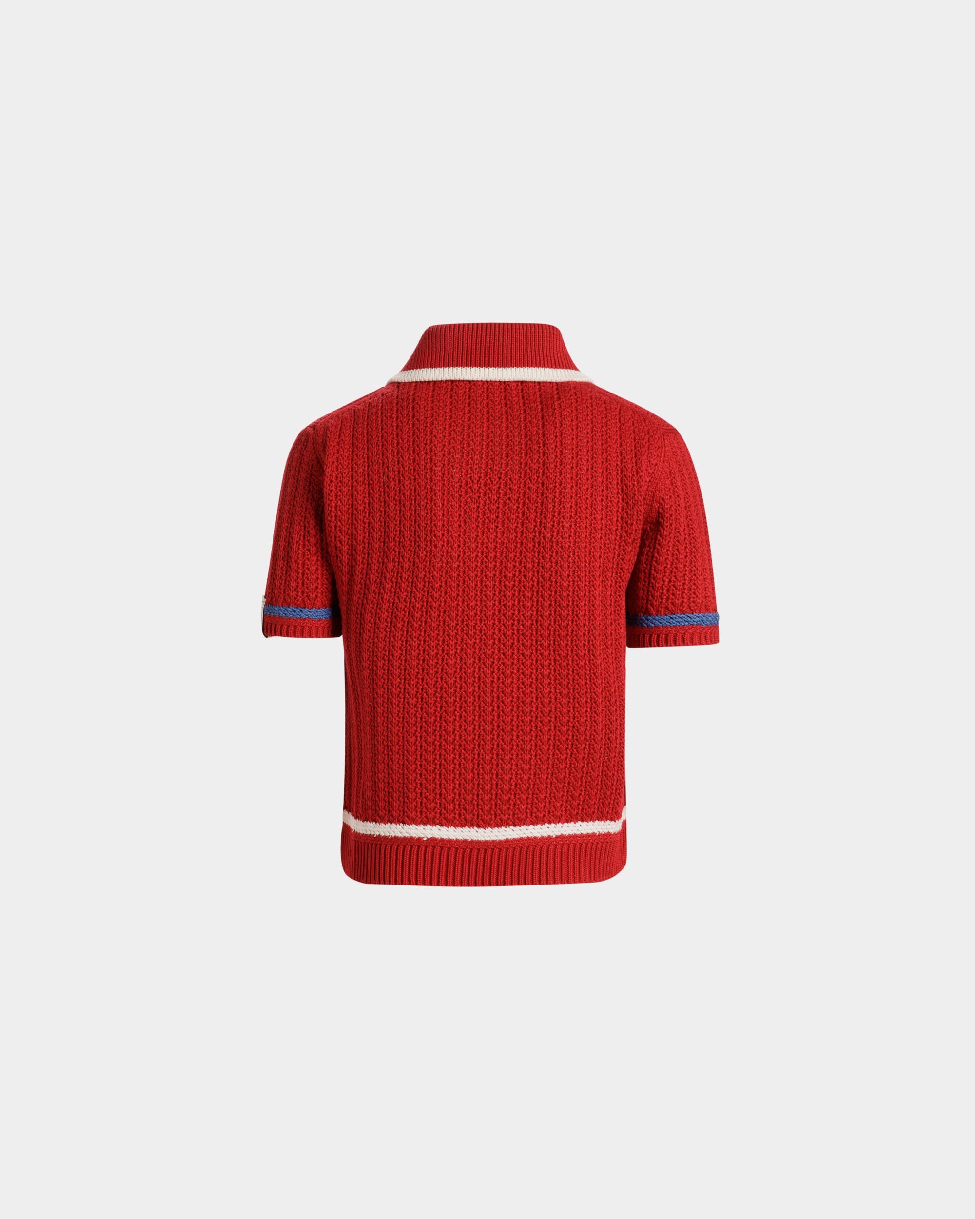 Polo In Maglia Di Cotone Rossa - Donna - Bally - 07