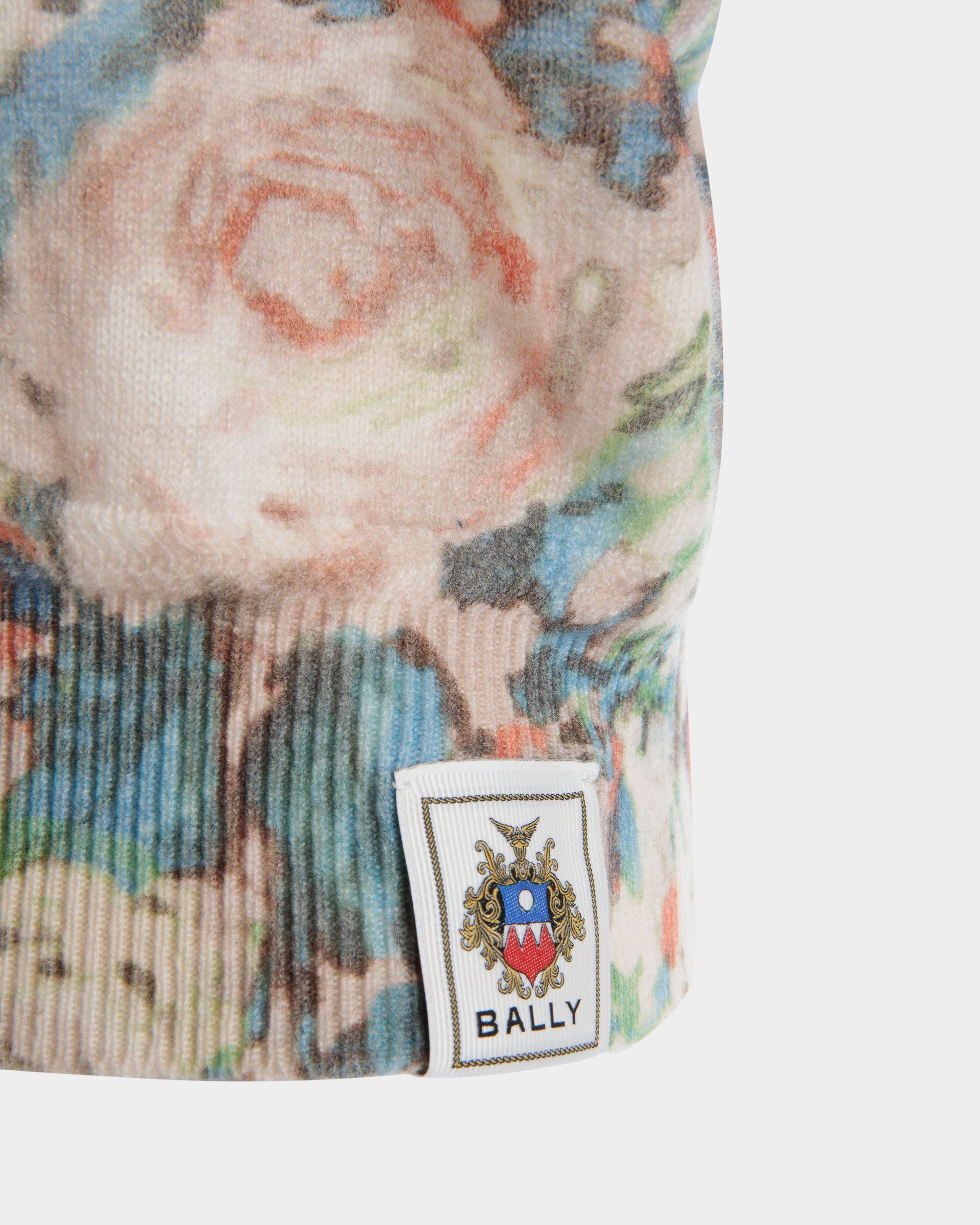 Strickoberteil Mit Rosengarten-Print Aus Mehrfarbigem Kaschmir - Donna - Bally - 04