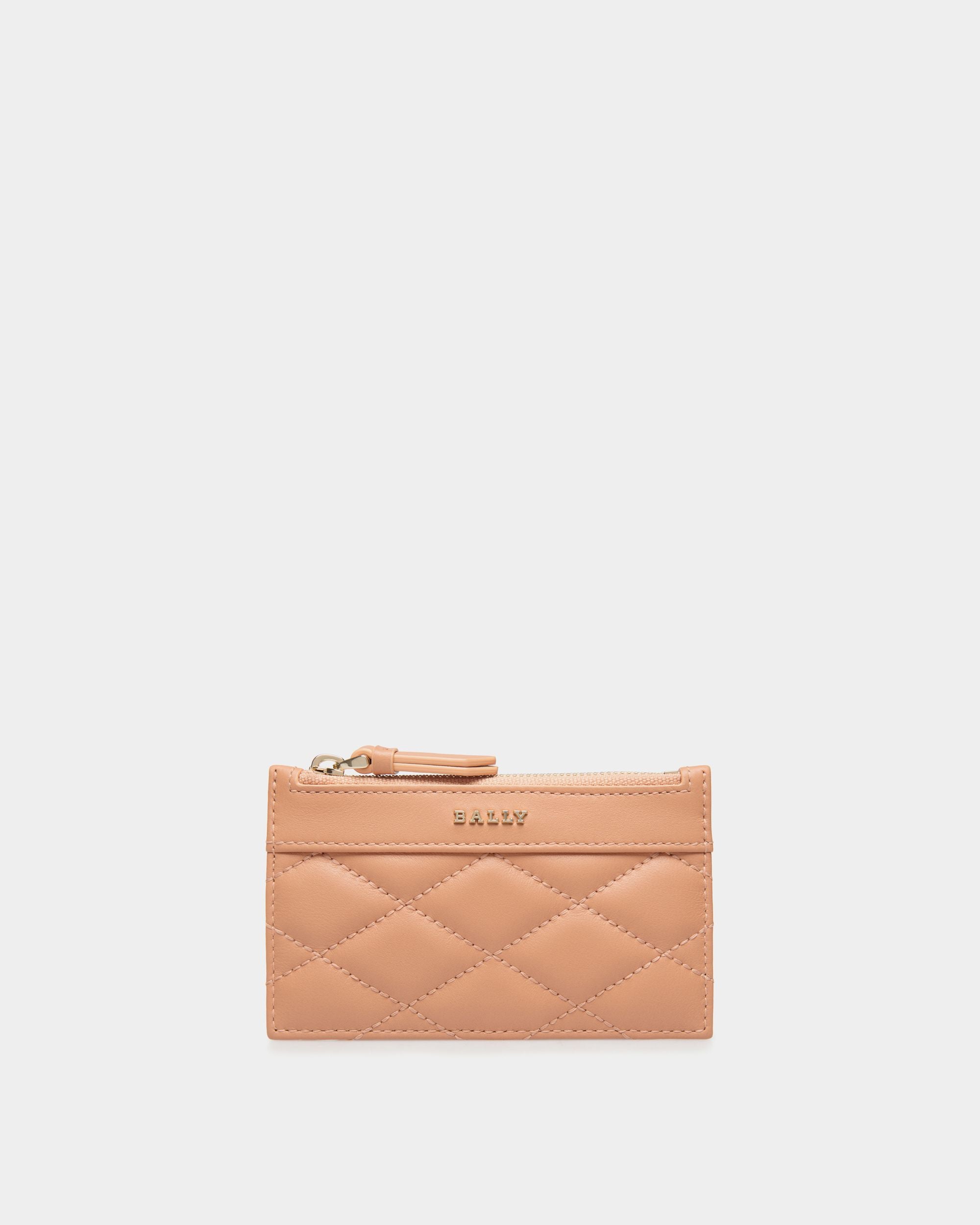 Business Card Holder In Orange Leather - Damen - Bally - 01