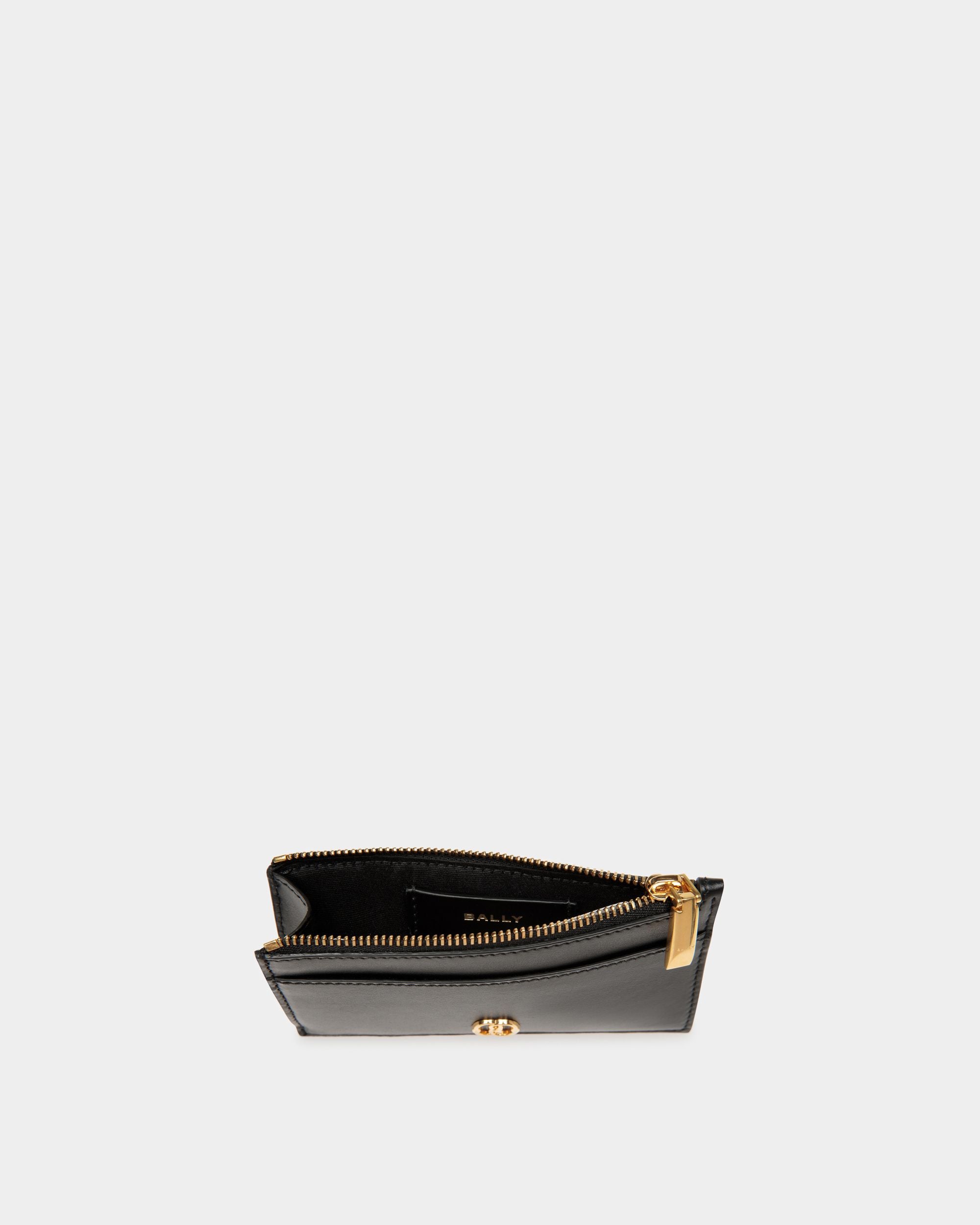 Portacarte Emblem In Pelle Nera - Donna - Bally - 03