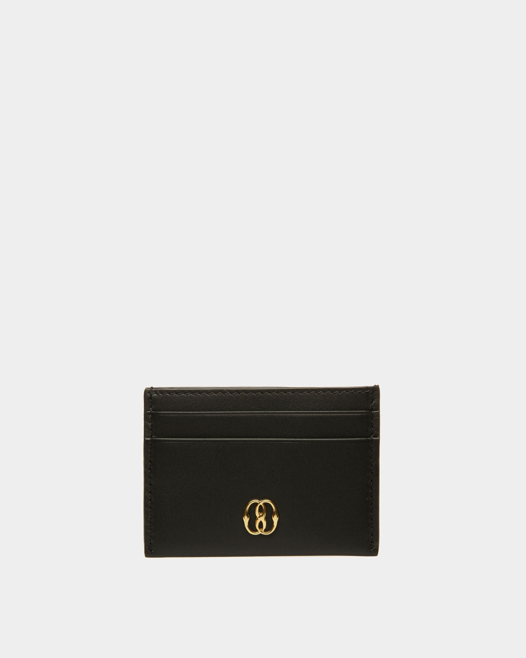 Porte-cartes Emblem En Cuir Noir - Femme - Bally - 01