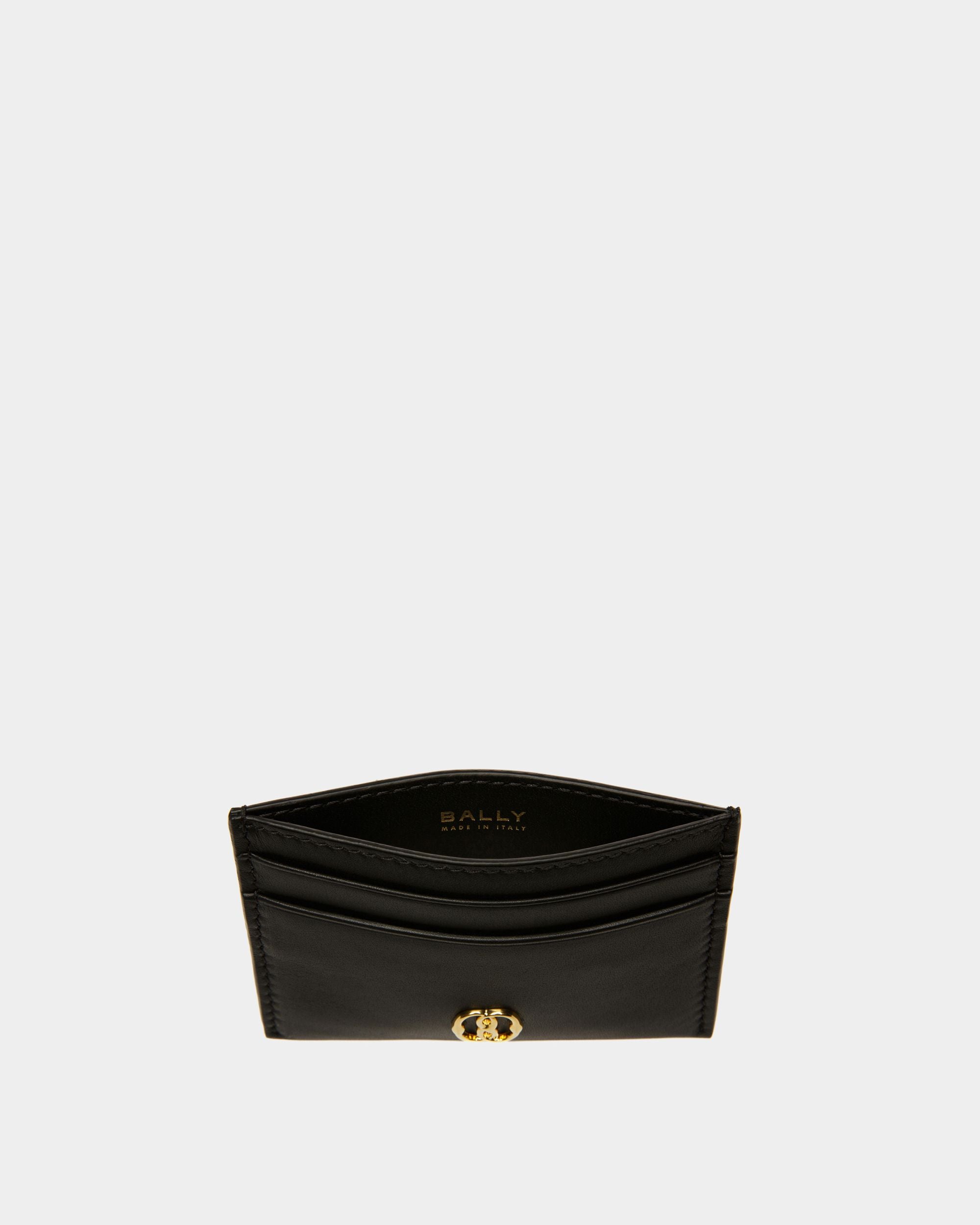 Porte-cartes Emblem En Cuir Noir - Femme - Bally - 03