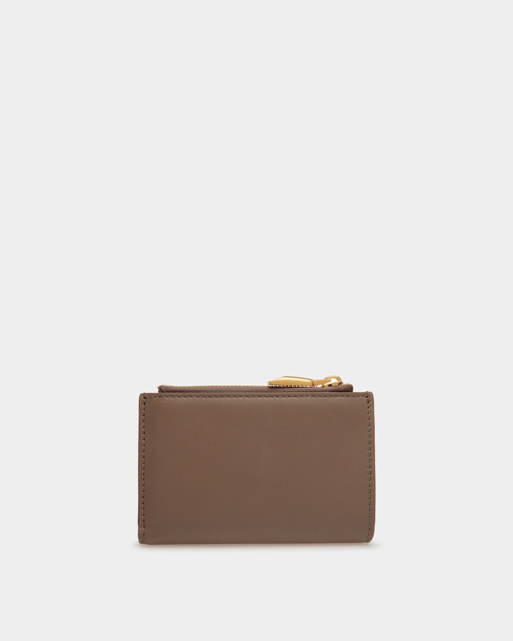 Portefeuille Emblem En Cuir Beige - Femme - Bally - 02
