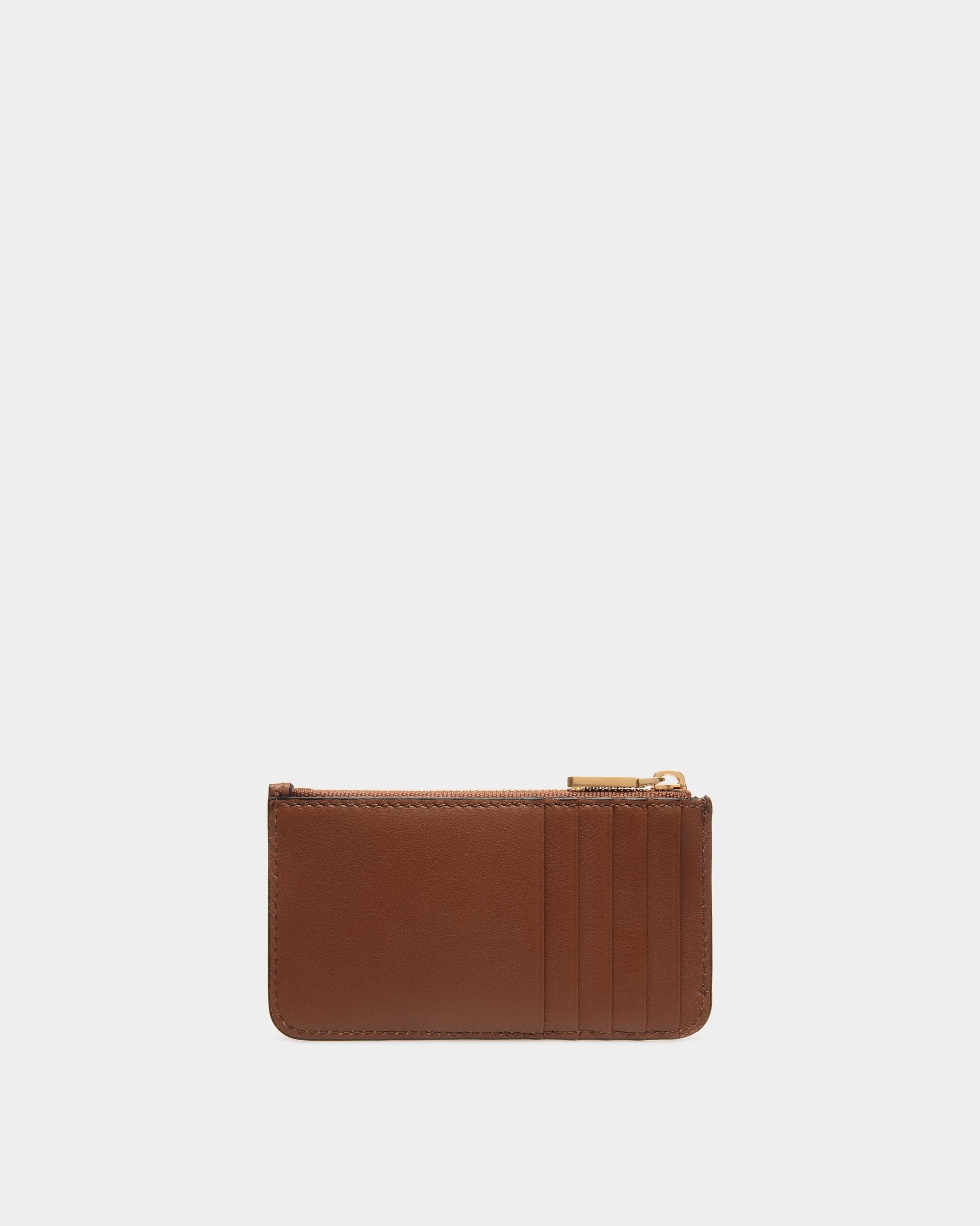 Code Kartenetui Mit Reißverschluss Aus Leder In Braun - Damen - Bally - 02