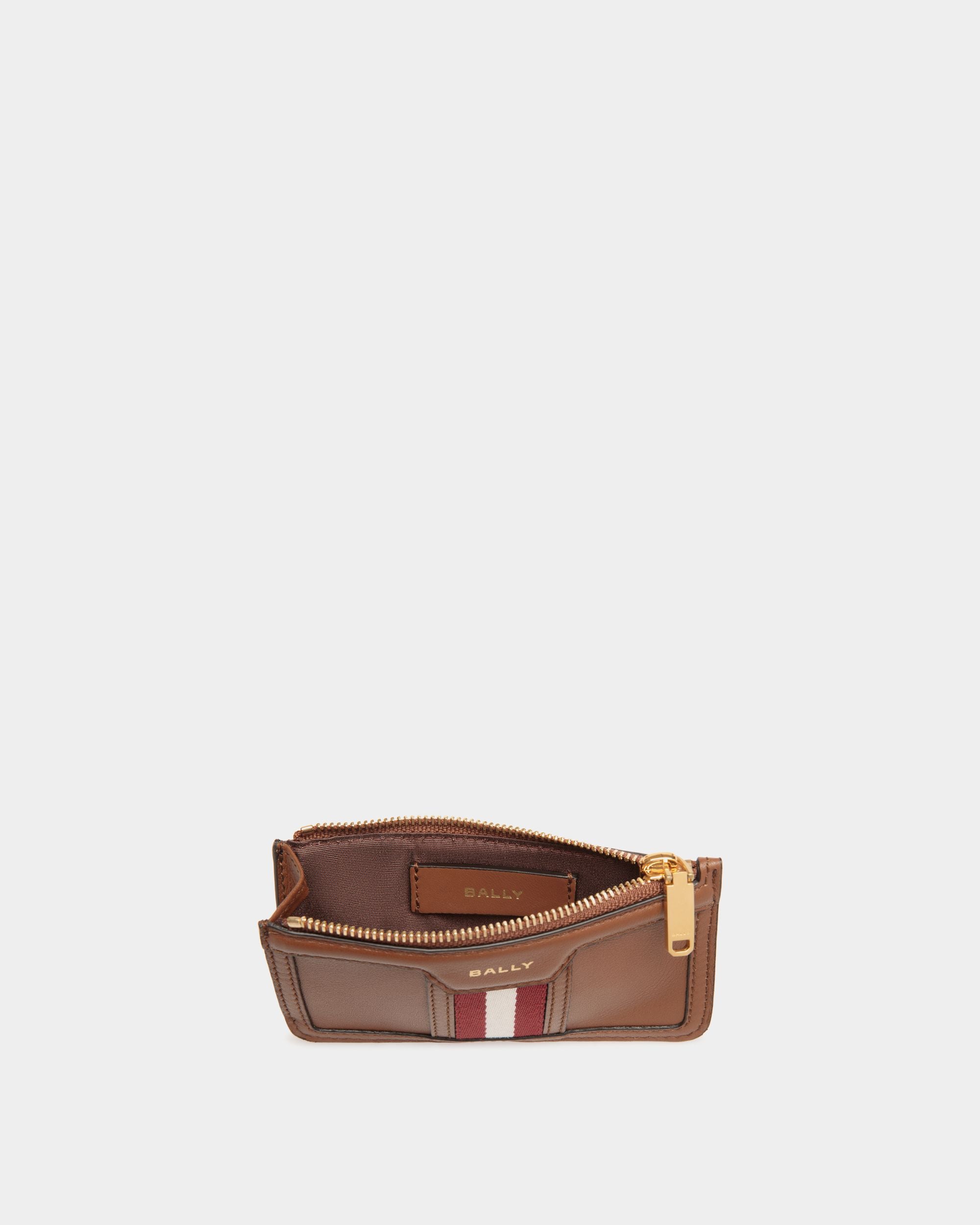 Code Kartenetui Mit Reißverschluss Aus Leder In Braun - Damen - Bally - 03