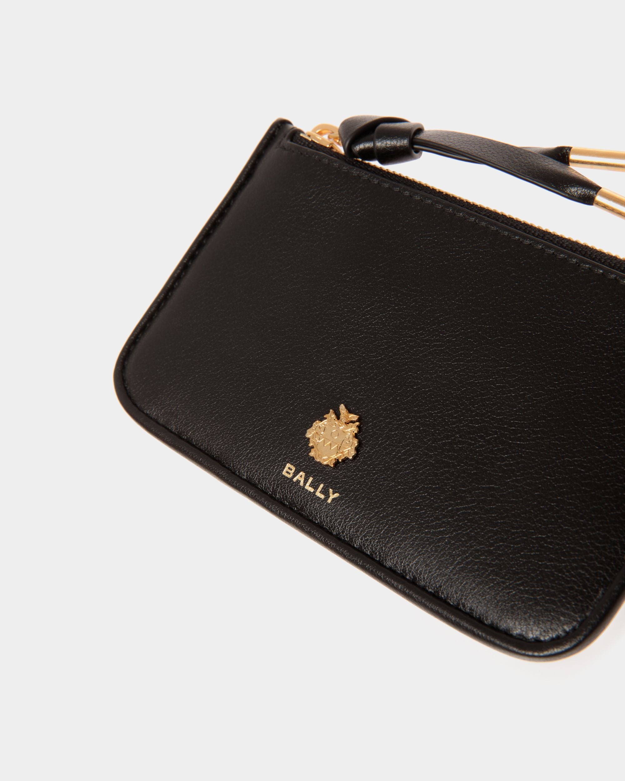 Bally Essential Zipped Card Holder in Black Leather - Women's - Bally - 04