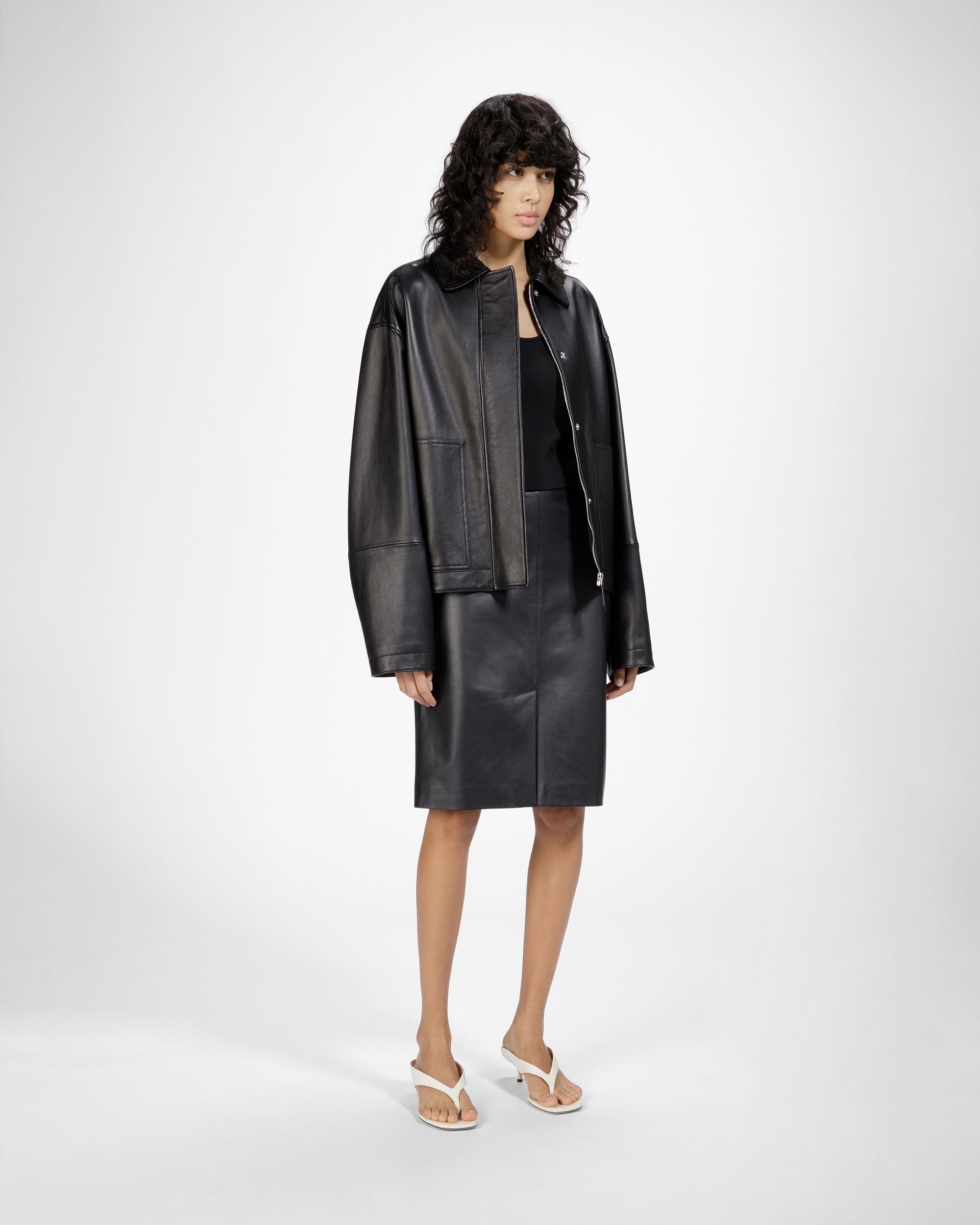 Lederjacke In Schwarz - Damen - Bally - 05