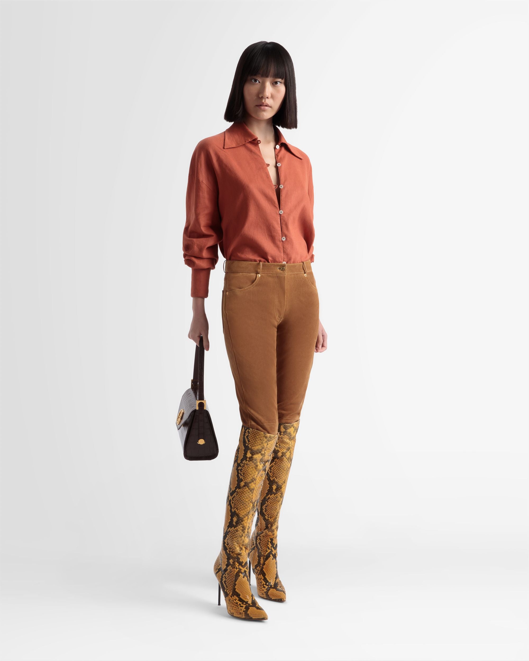 Lederhose Mit Geradem Bein In Desert - Damen - Bally - 01