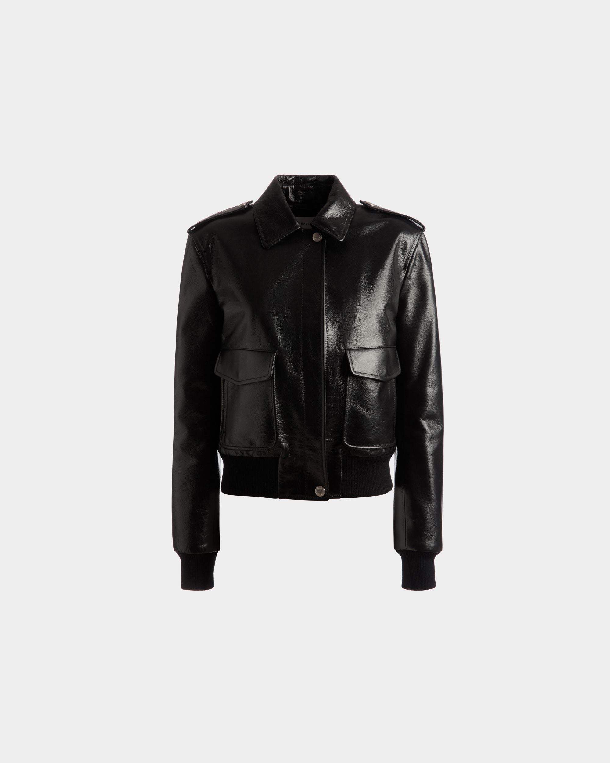 Bomberjacke Aus Leder In Schwarz - Damen - Bally - 01