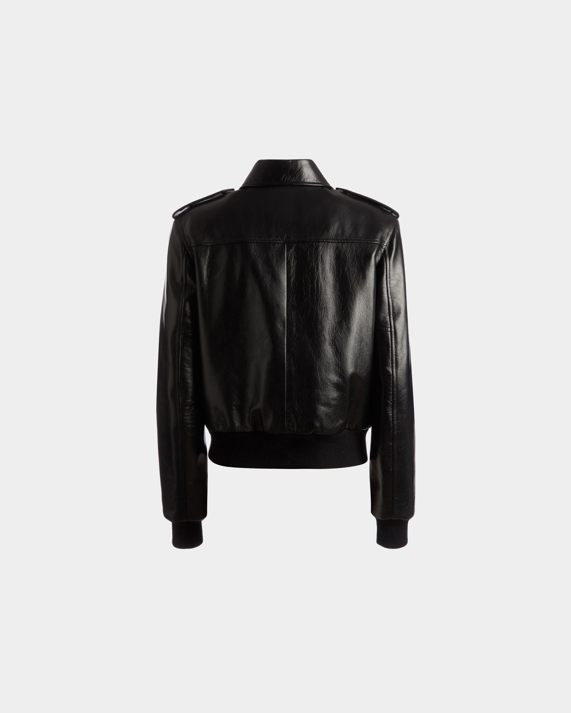 Bomberjacke Aus Leder In Schwarz - Damen - Bally - 06