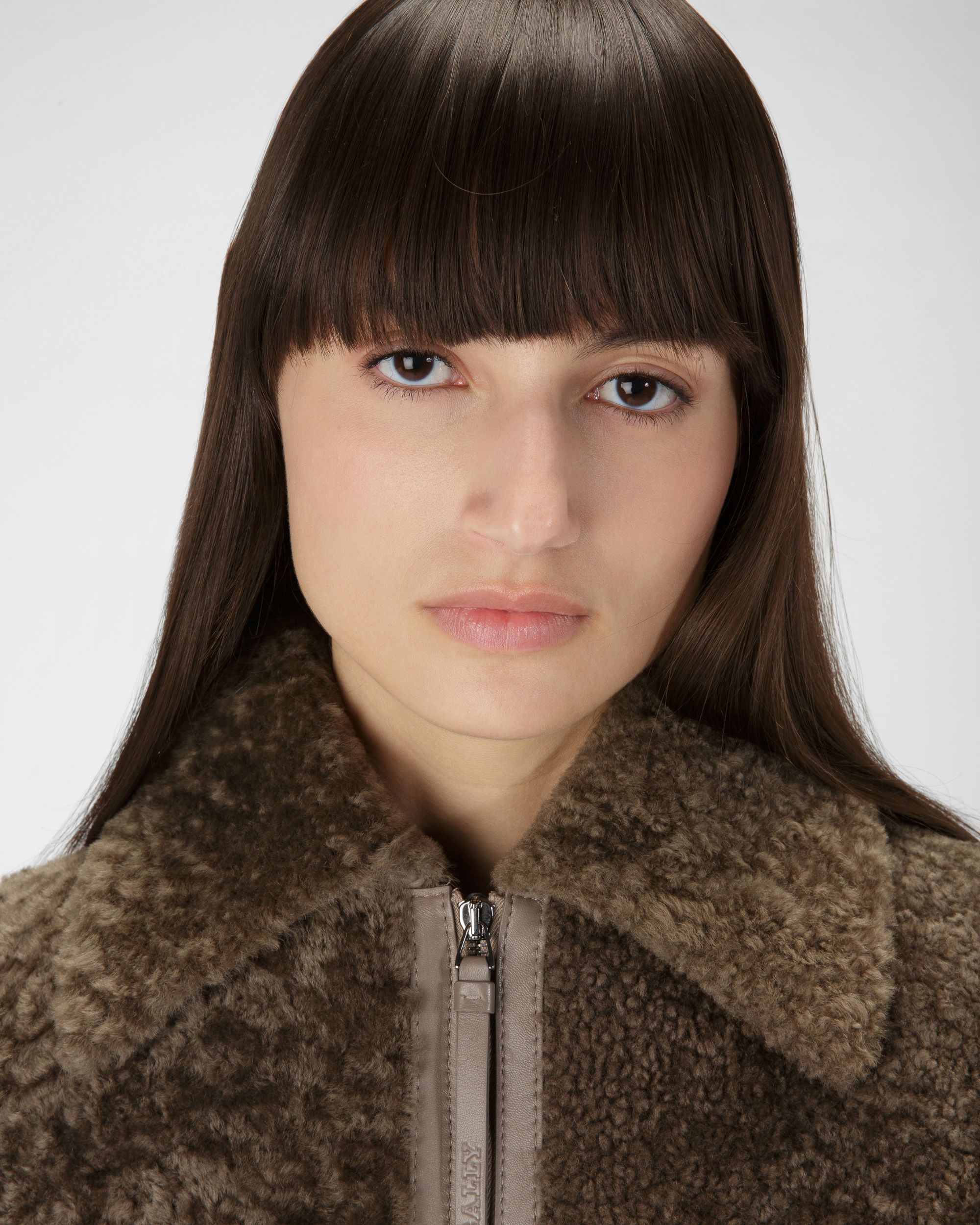 Braune Lammfelljacke - Damen - Bally - 02