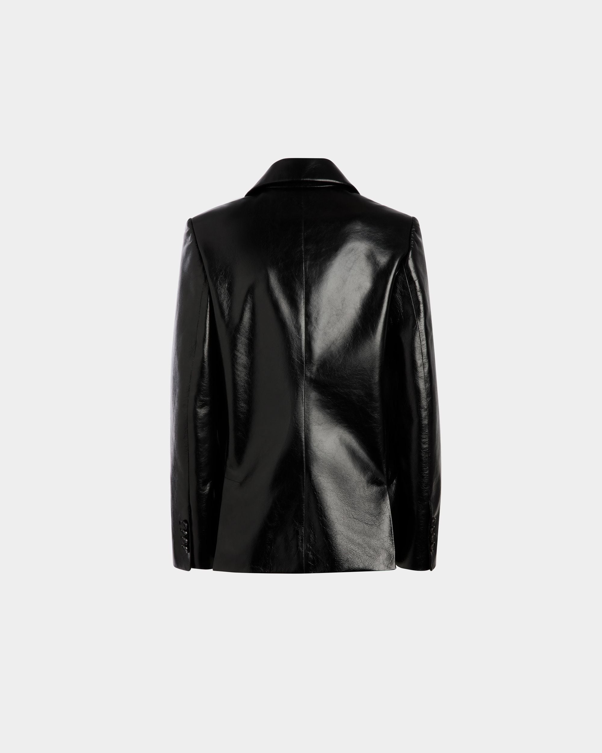 Giacca Monopetto In Pelle Nera - Donna - Bally - 07