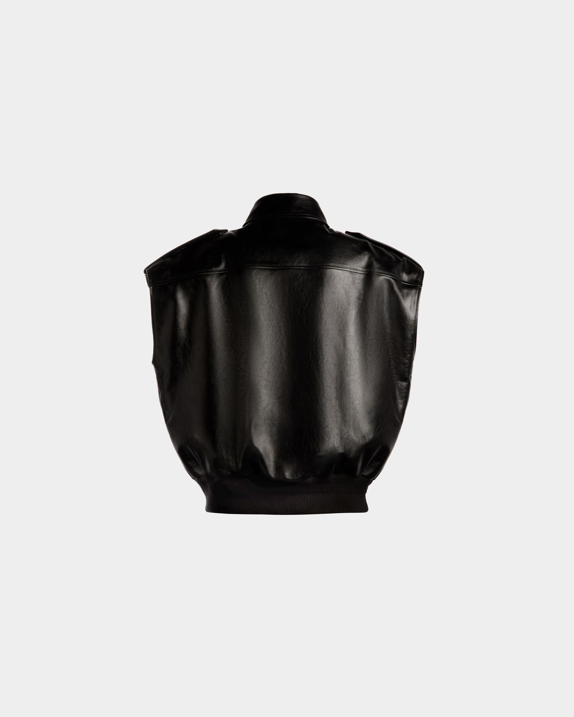 Gilet En Cuir Noir - Femme - Bally - 07
