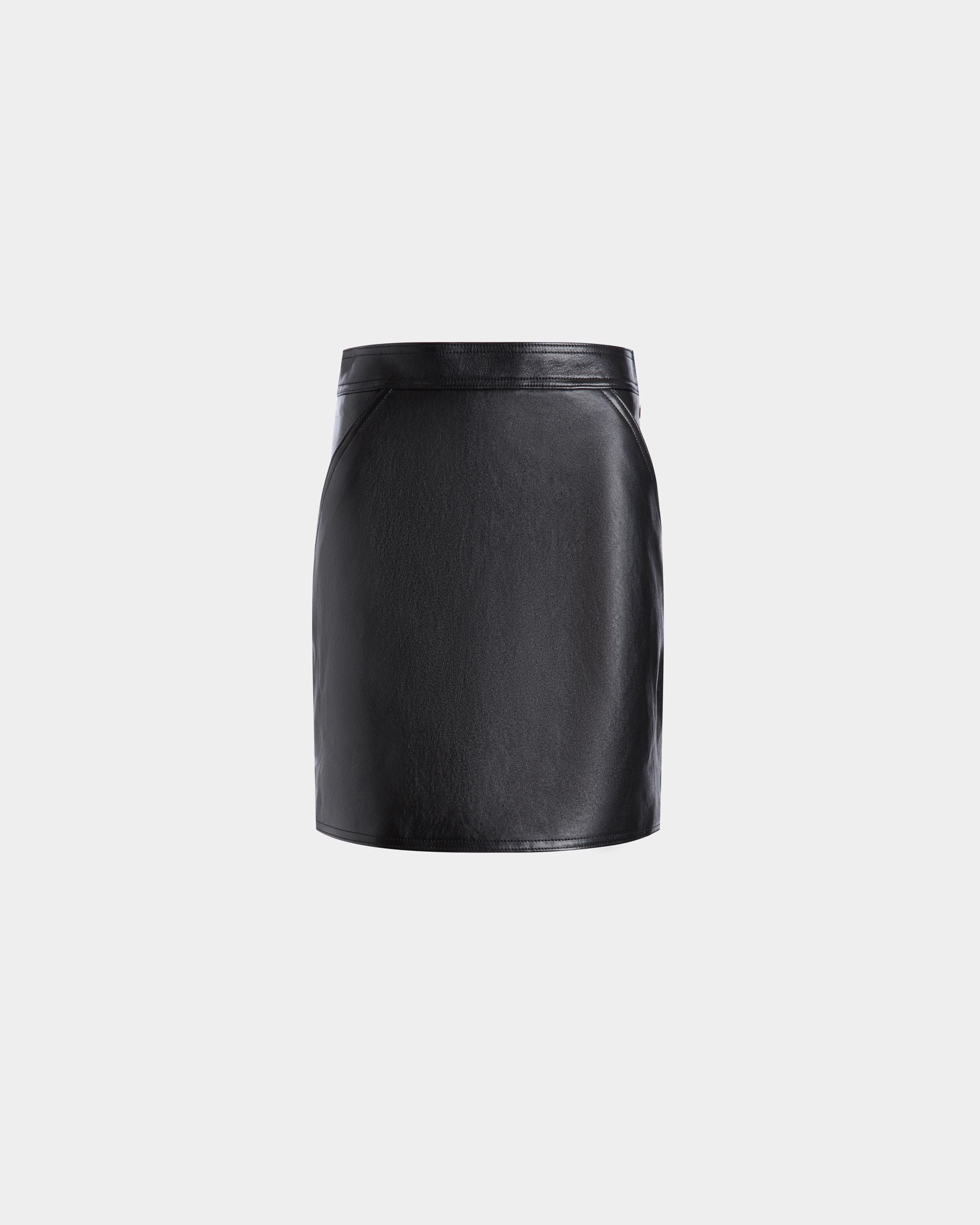 Leather Skirt In Black Sheep - Women's - Bally - 01