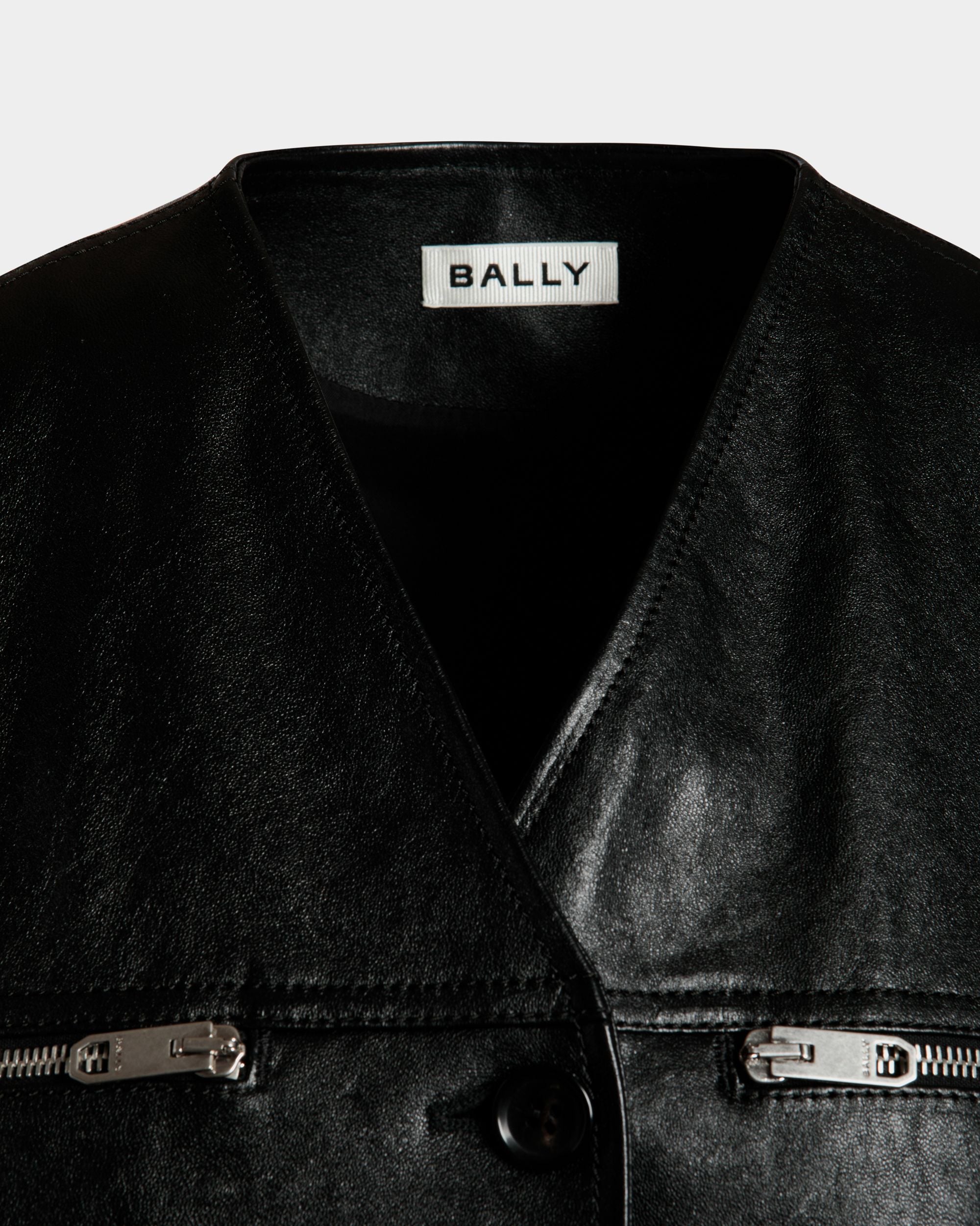 Leather Bomber-Blouson In Black Sheep - Donna - Bally - 02