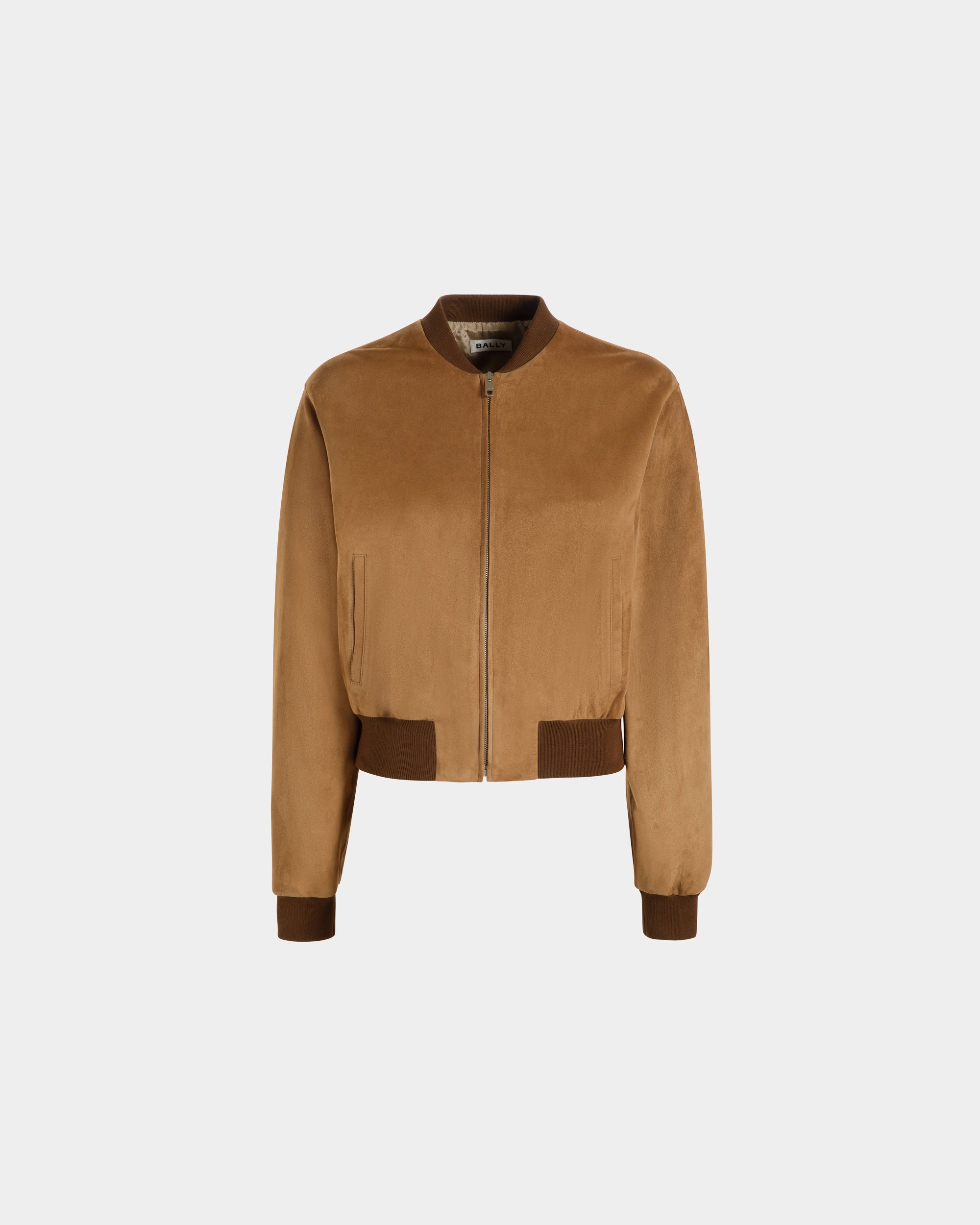 Blouson Bomber En Daim Marron - Femme - Bally - 01