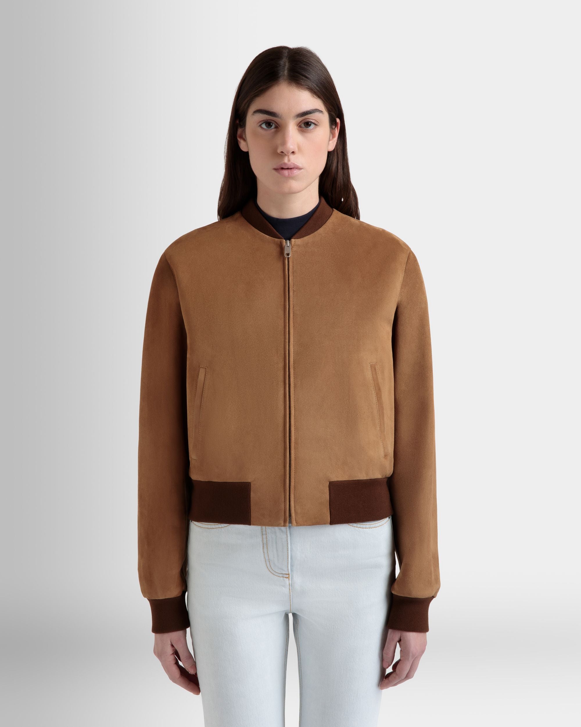 Blouson Bomber En Daim Marron - Femme - Bally - 08