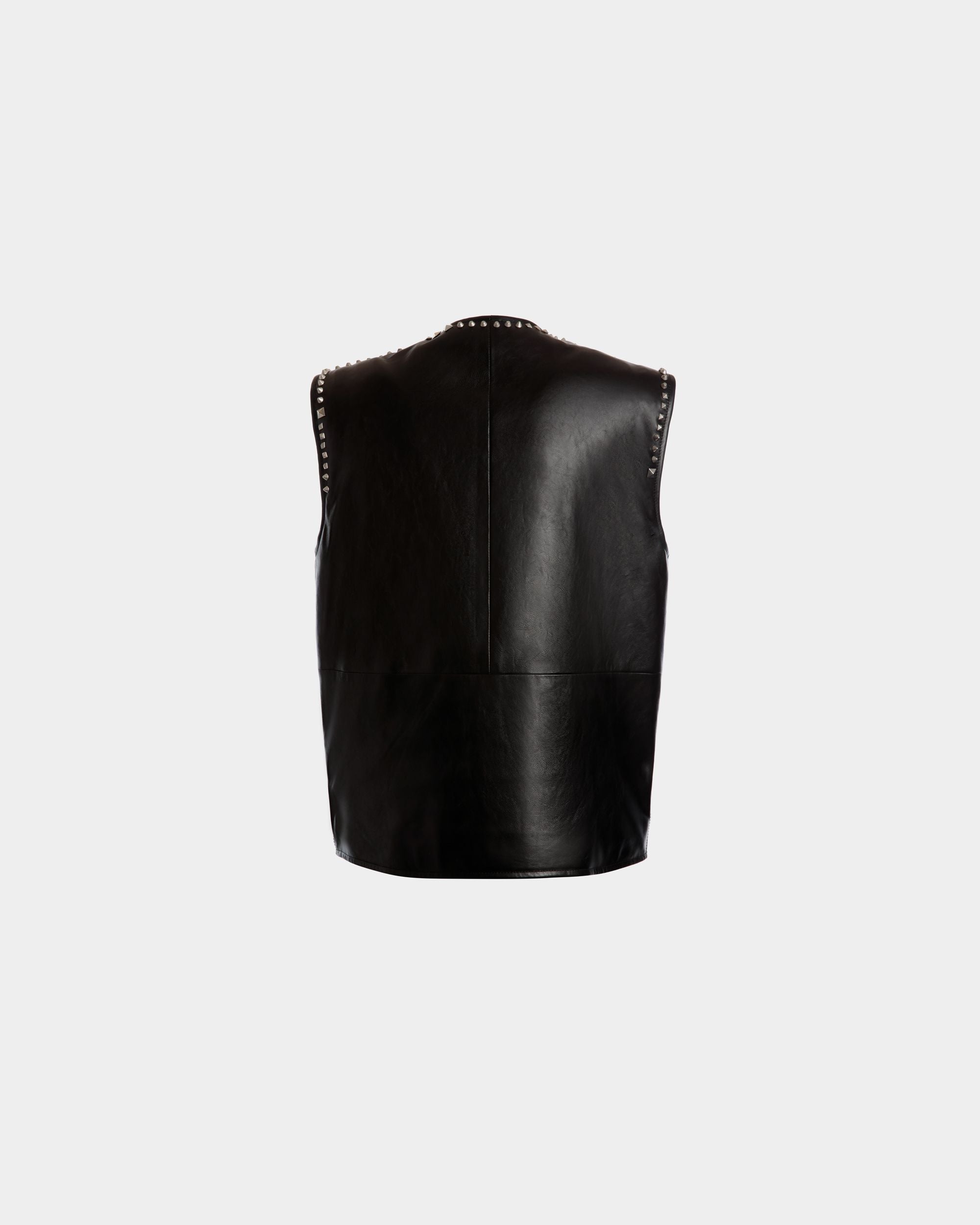 Vest In Black Leather with Studs - Women's - Bally - 07