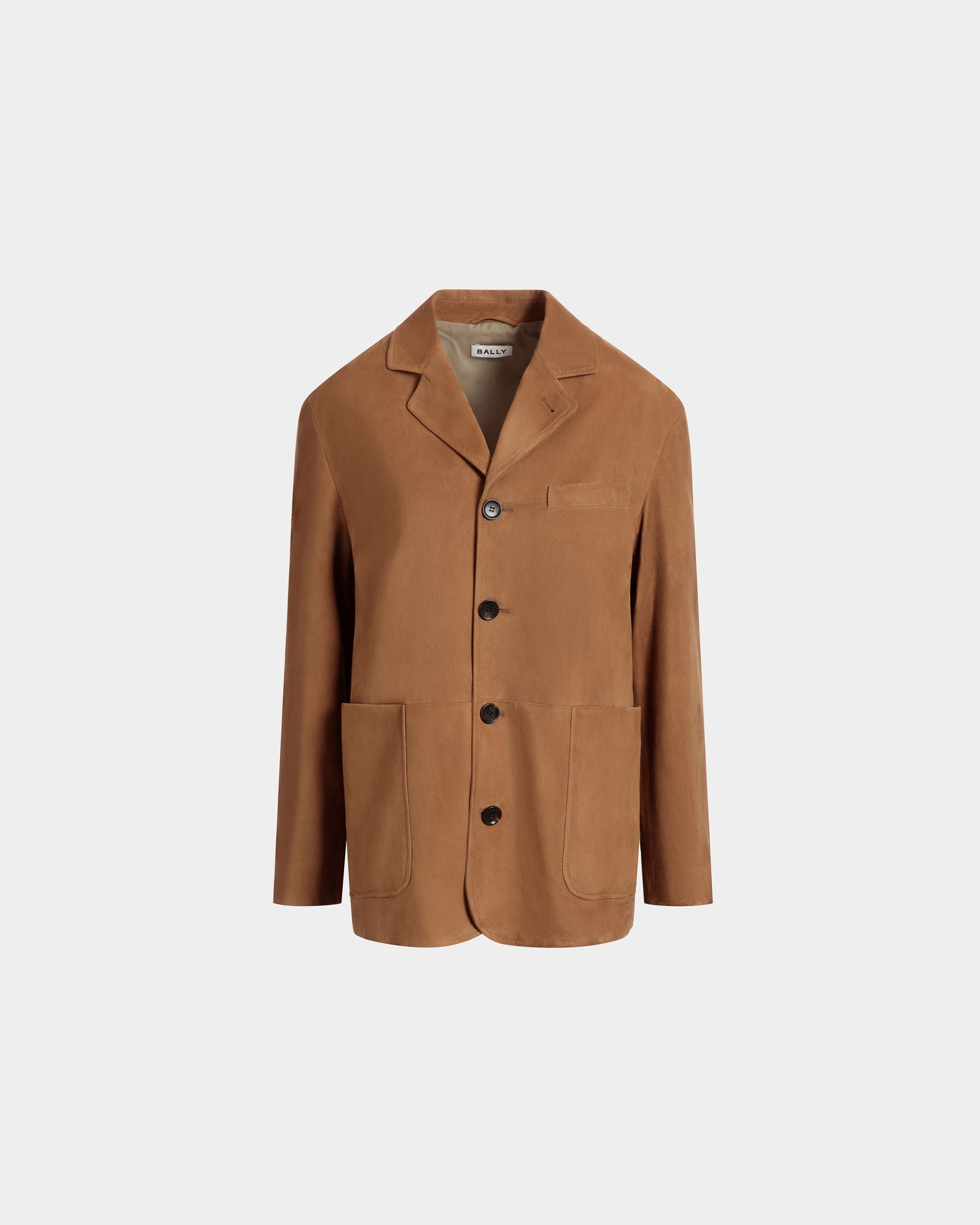 Blazer Aus Braunem Veloursleder - Women's - Bally - 01