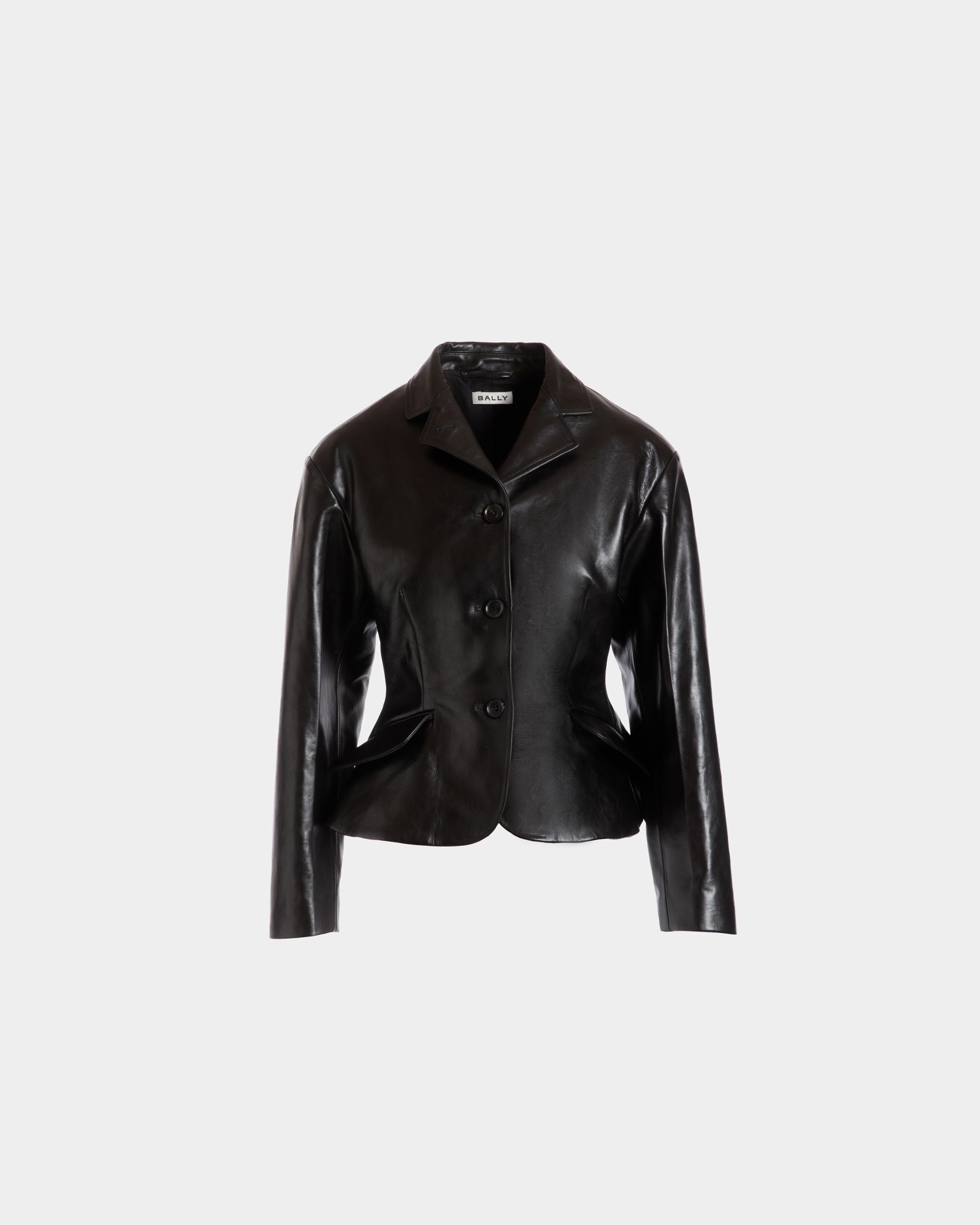 Blazer Aus Schwarzem Leder - Women's - Bally - 01