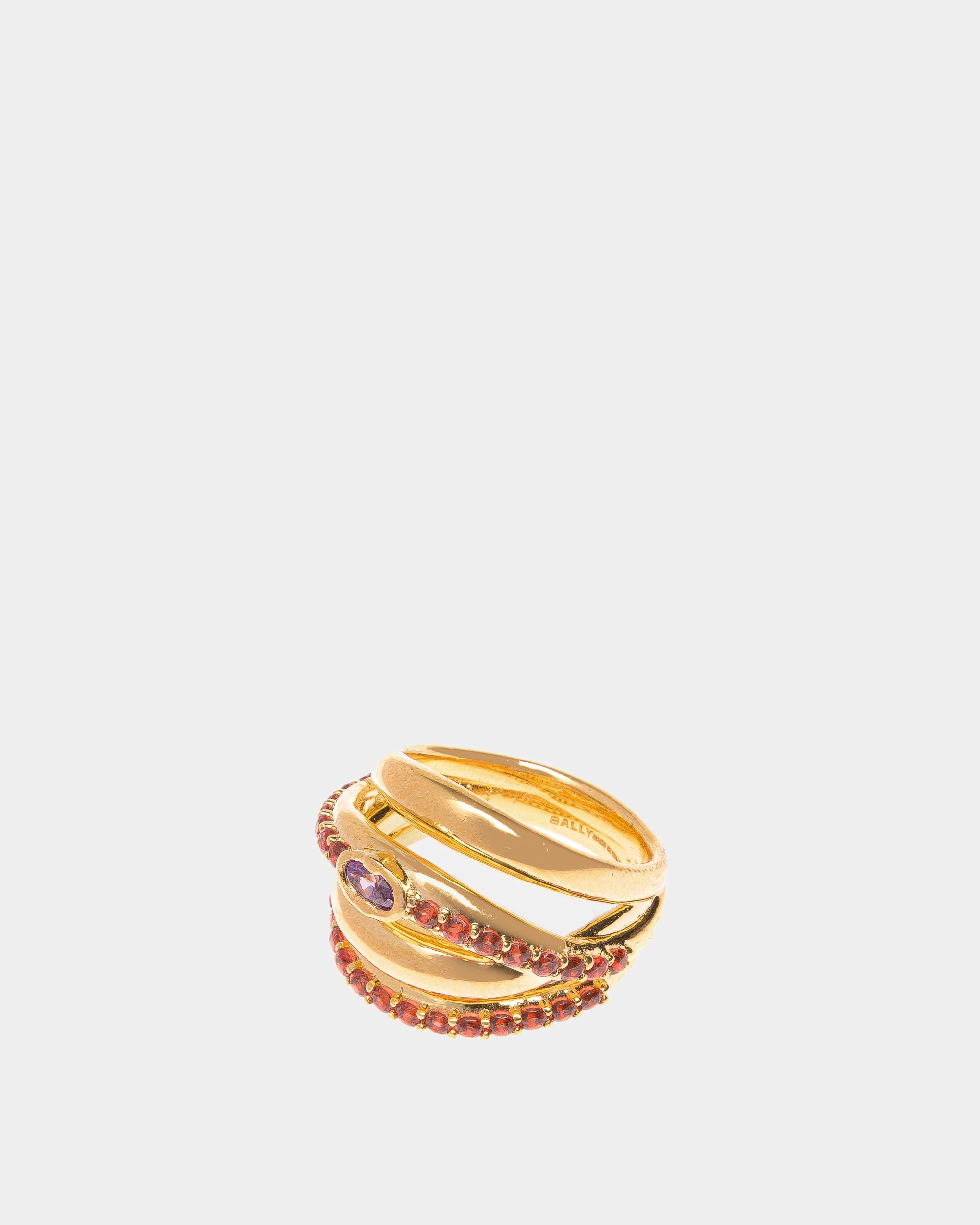 Anello Evening In Ottone Dorato - Donna - Bally - 01